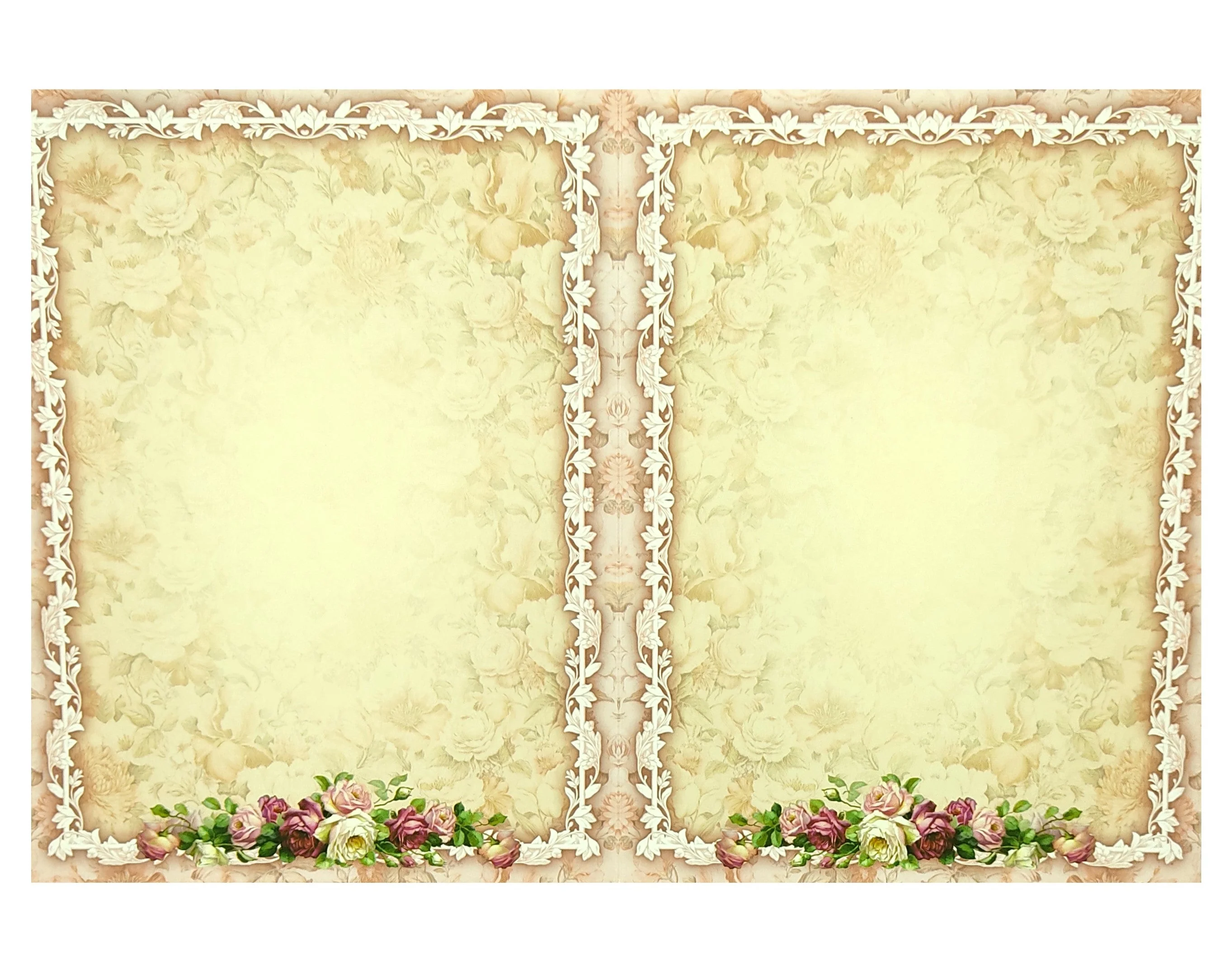 Pastel Pink Classic Floral In Offset Print With Designer Name Plate-KNKC4046 - Image 5