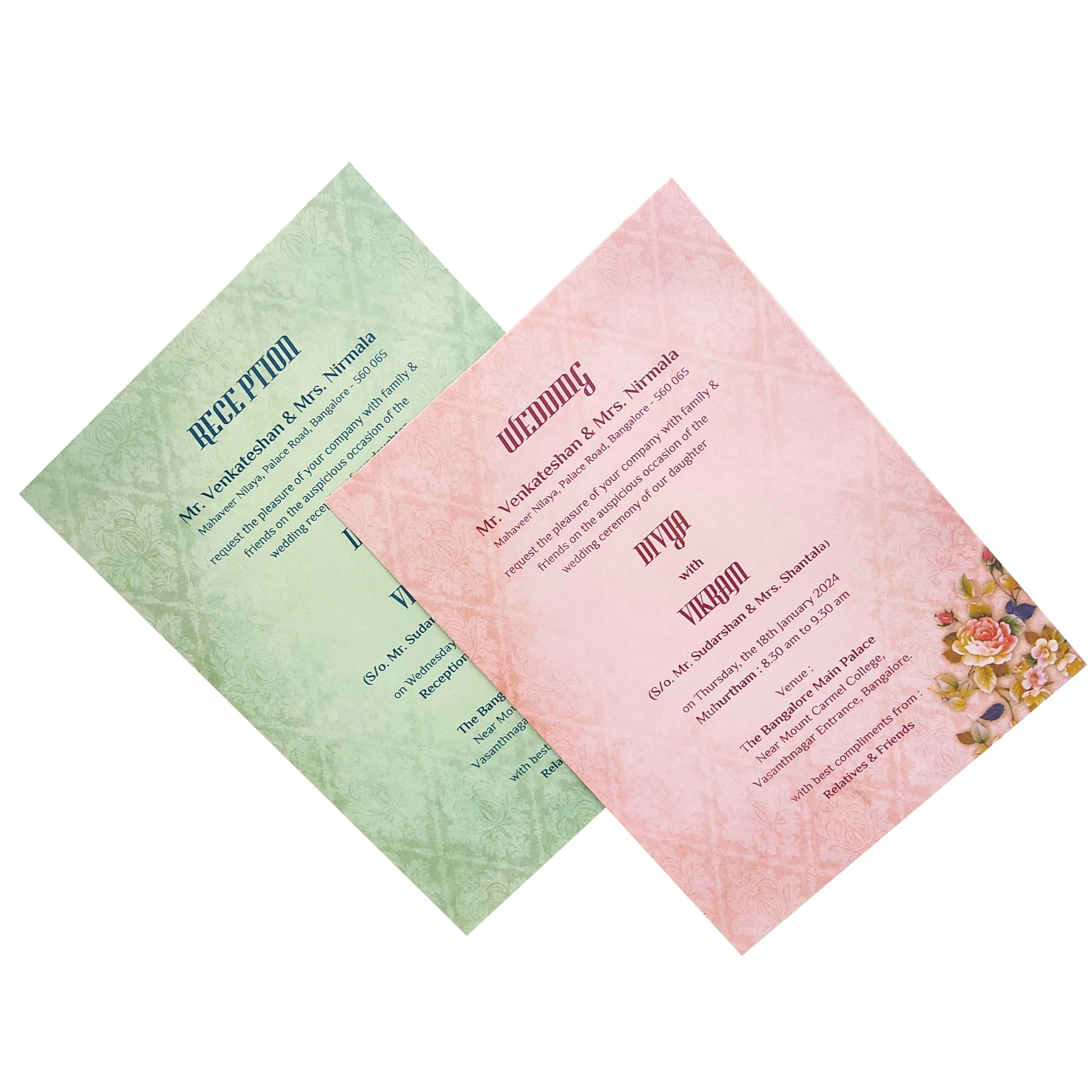 Pista Green Padded Floral Design In Offset-KNPO9529G - Image 5