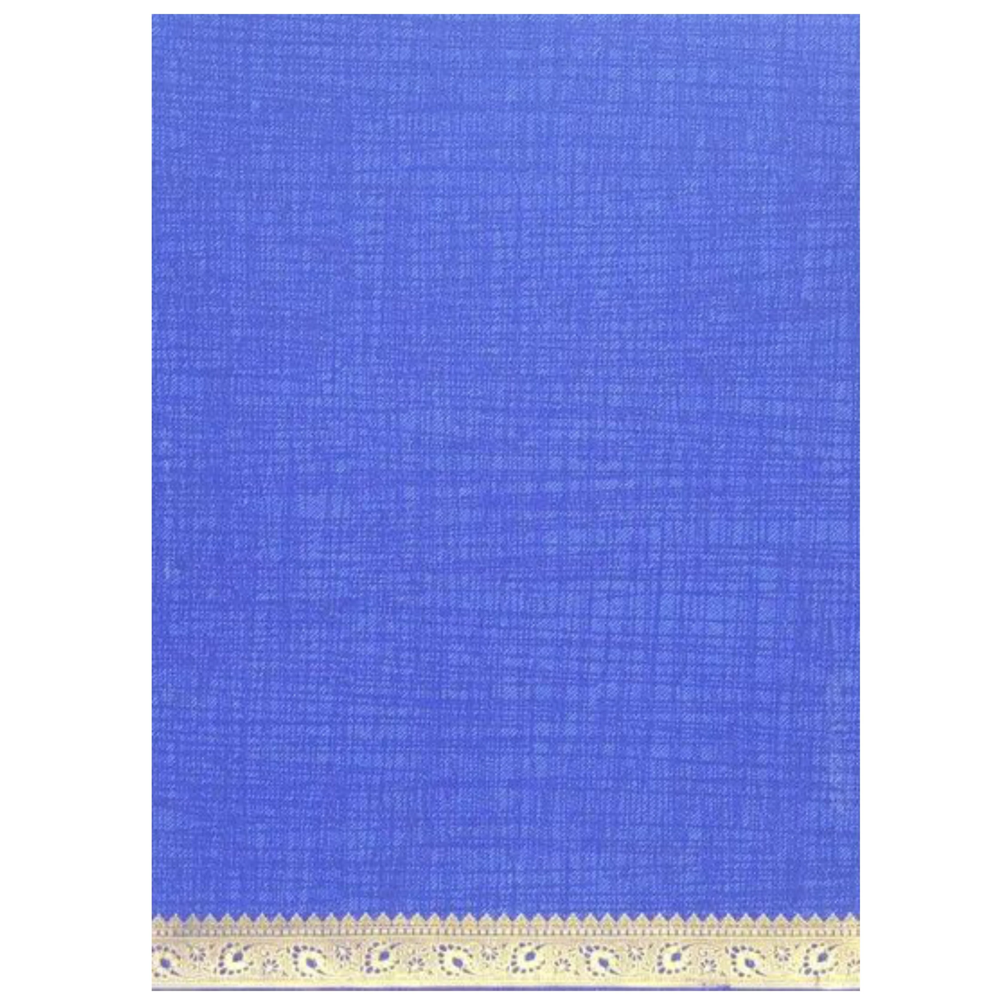Alluring Blue Shading With Gold foiling Floral Theme Wedding Card-KNCM15BL - Image 4