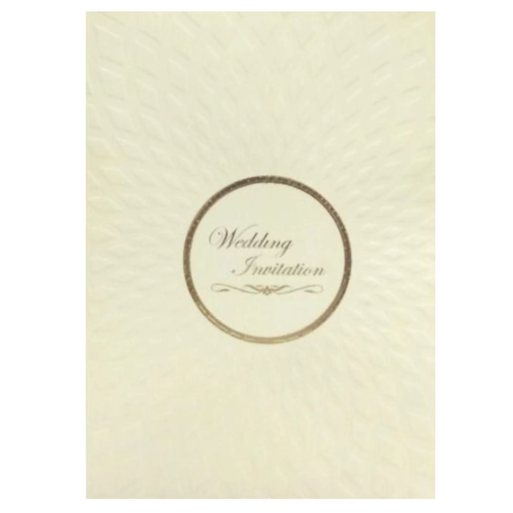 Alluring Cream Shading With Embossed Bloom Subject Wedding Card - KNK3612 - Image 3