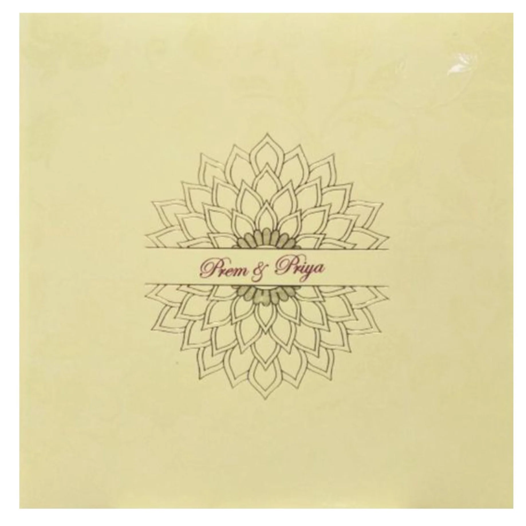 Alluring Floral Theme With Gold Foiling Wedding Card - KND8005C - Image 3