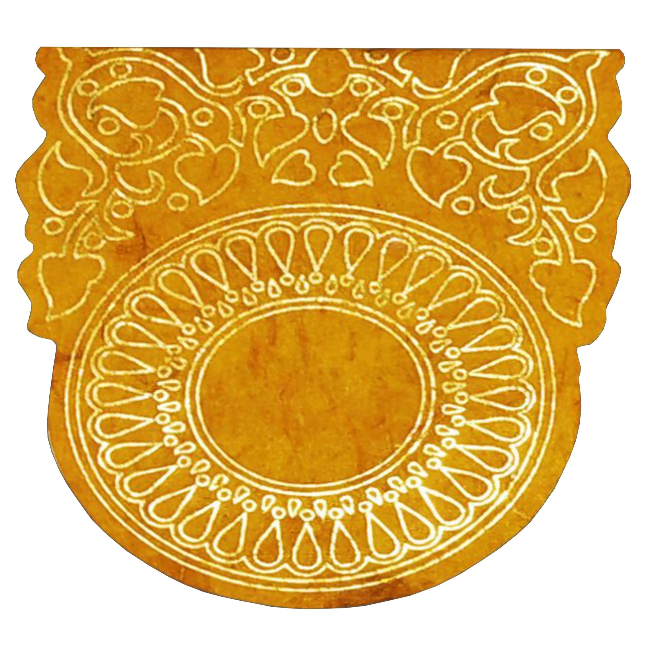 Alluring Orange Shading With Gold Foiling Personal Wedding Card - KNK4301 - Image 2