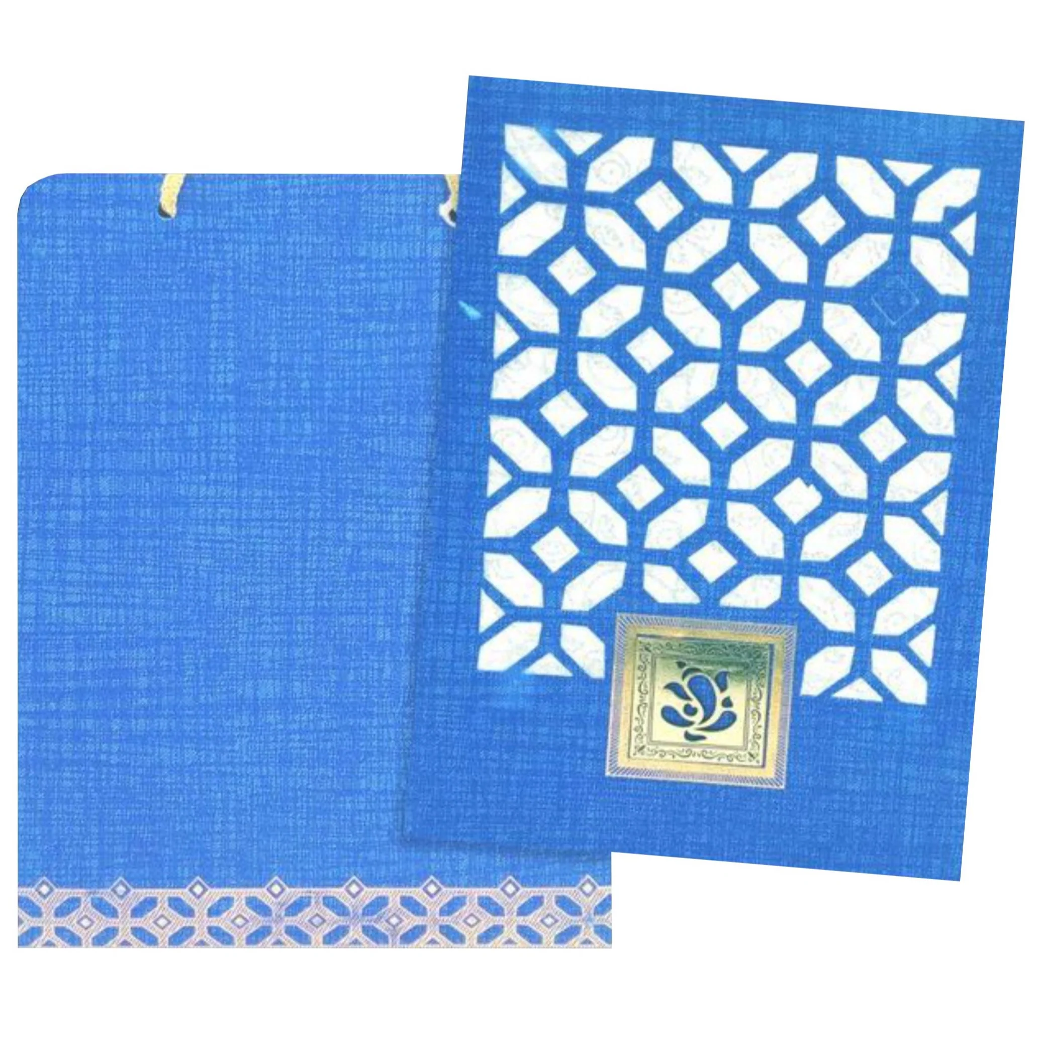 Blue Die Cut Square Ganesha Card-KCAW203B - Image 2