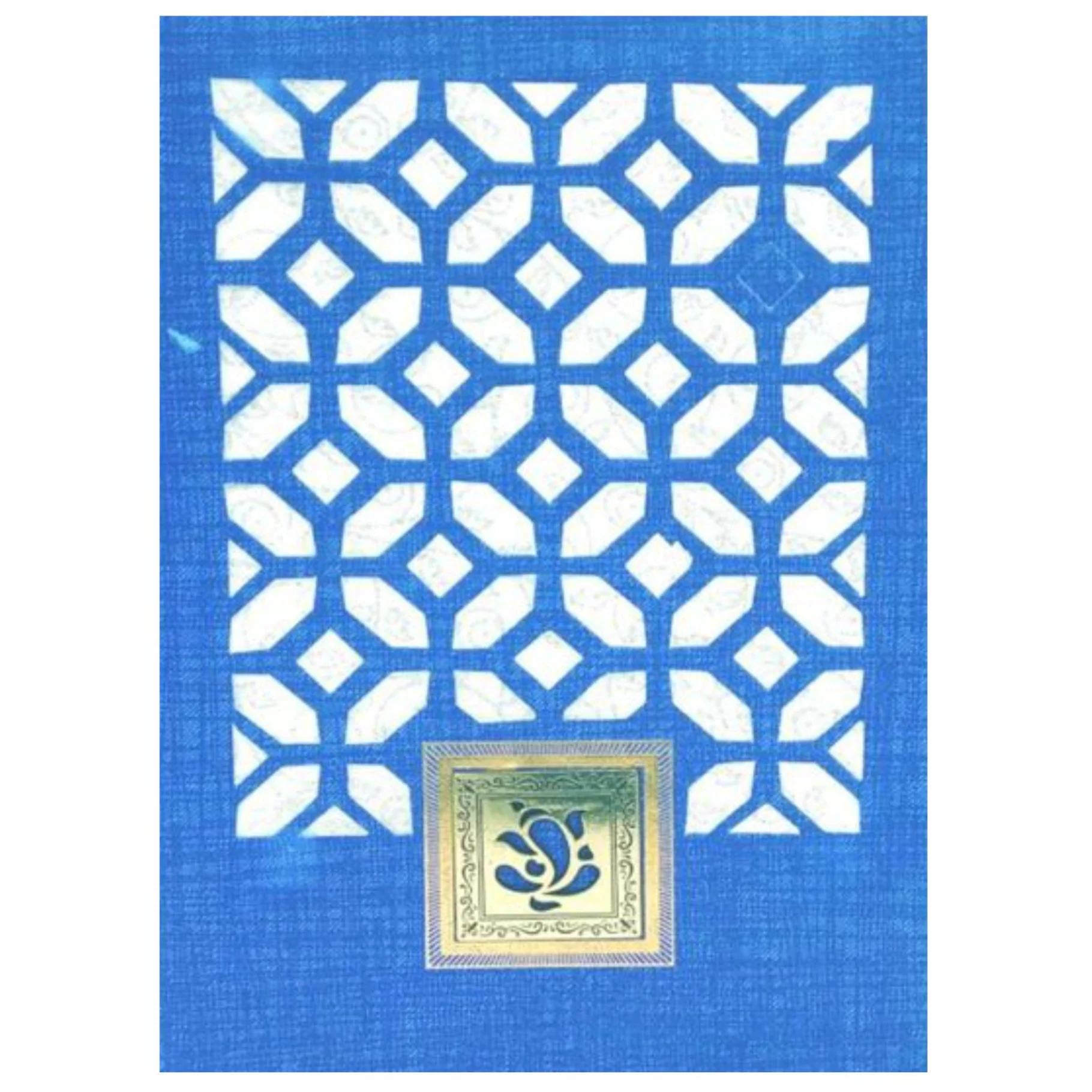 Blue Die Cut Square Ganesha Card-KCAW203B - Image 3