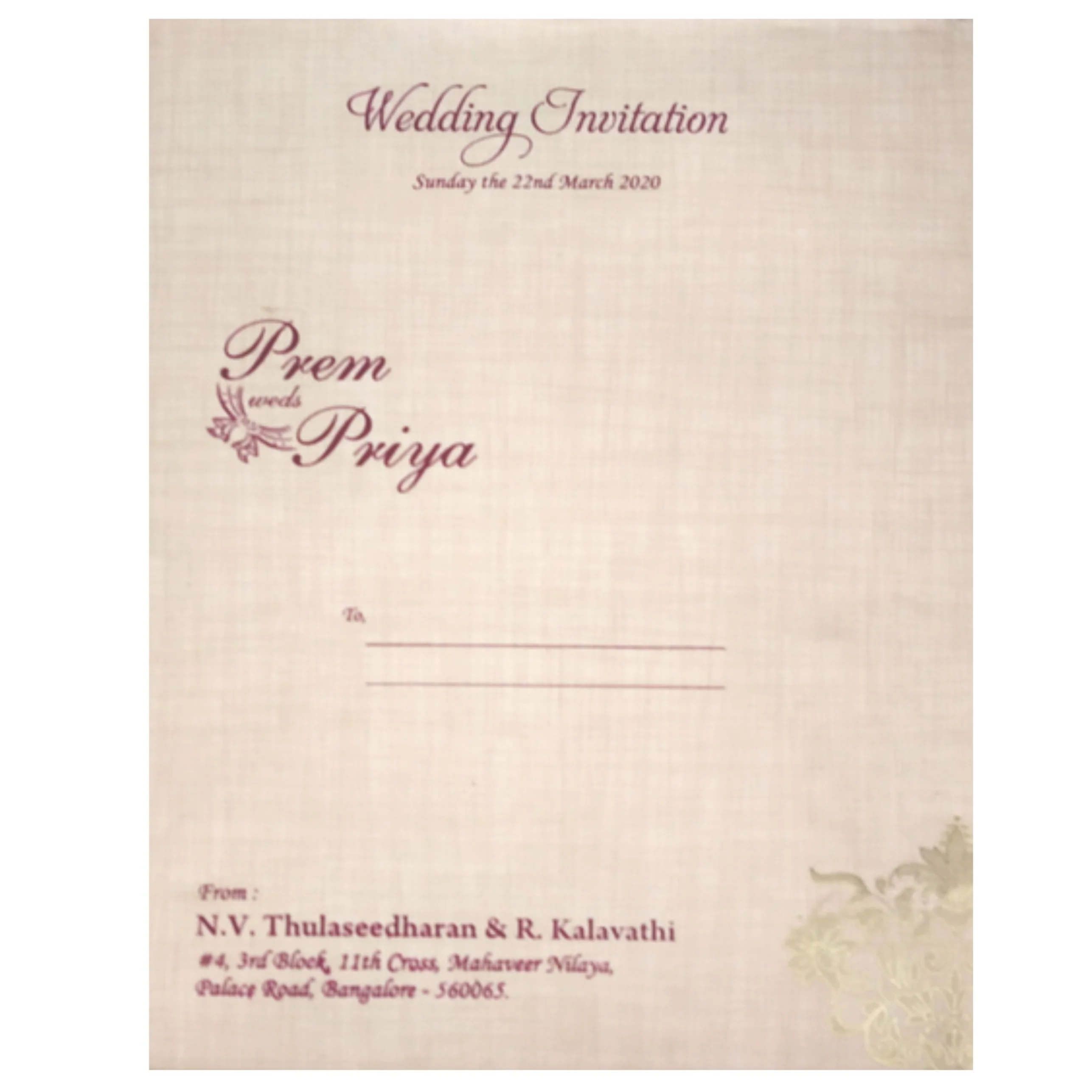 Sandal Premium Padded Stiff Board Invitation Card-KNPS9501S - Image 4