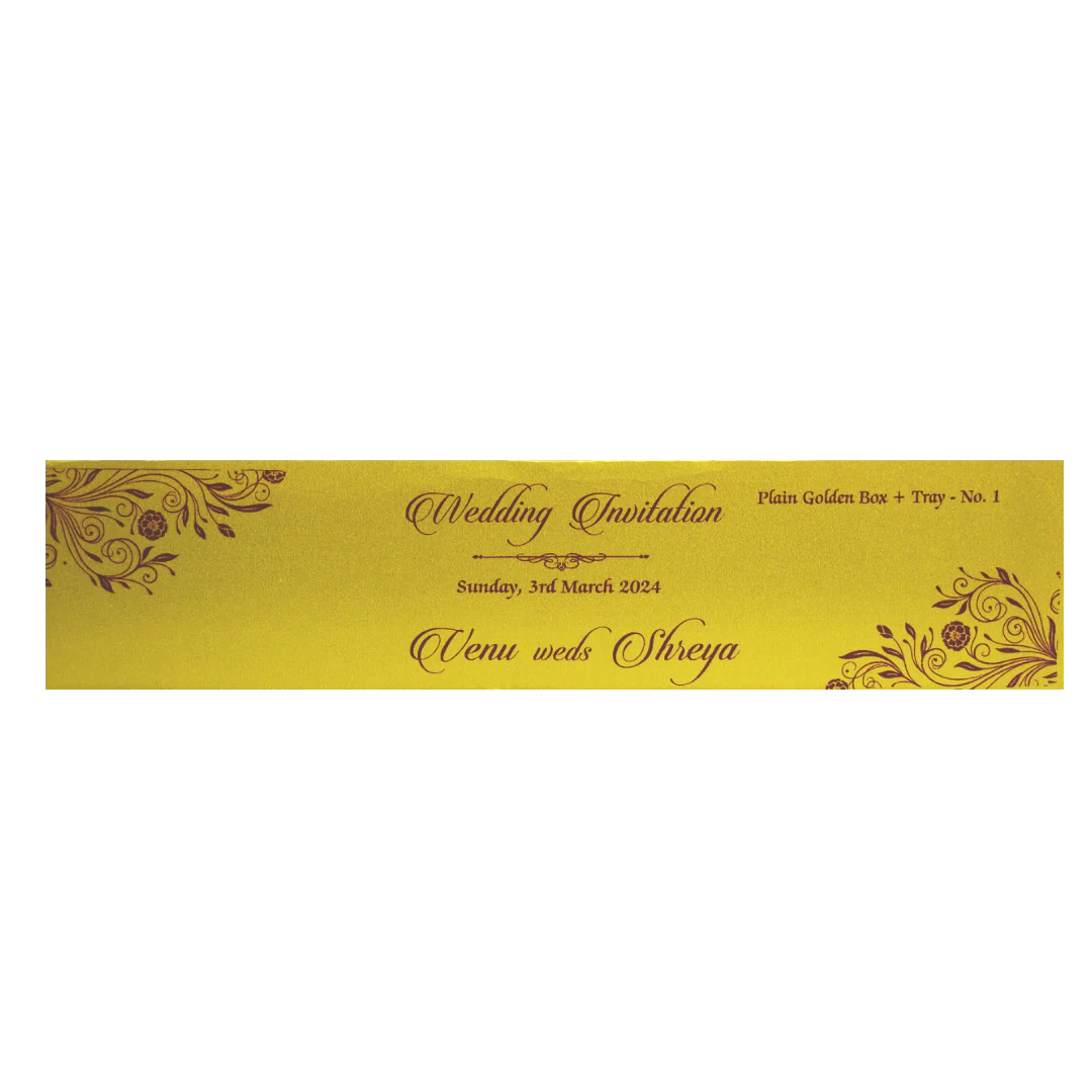 Amber Yellow Velvet Scroll Card-KJTS0038 - Image 4