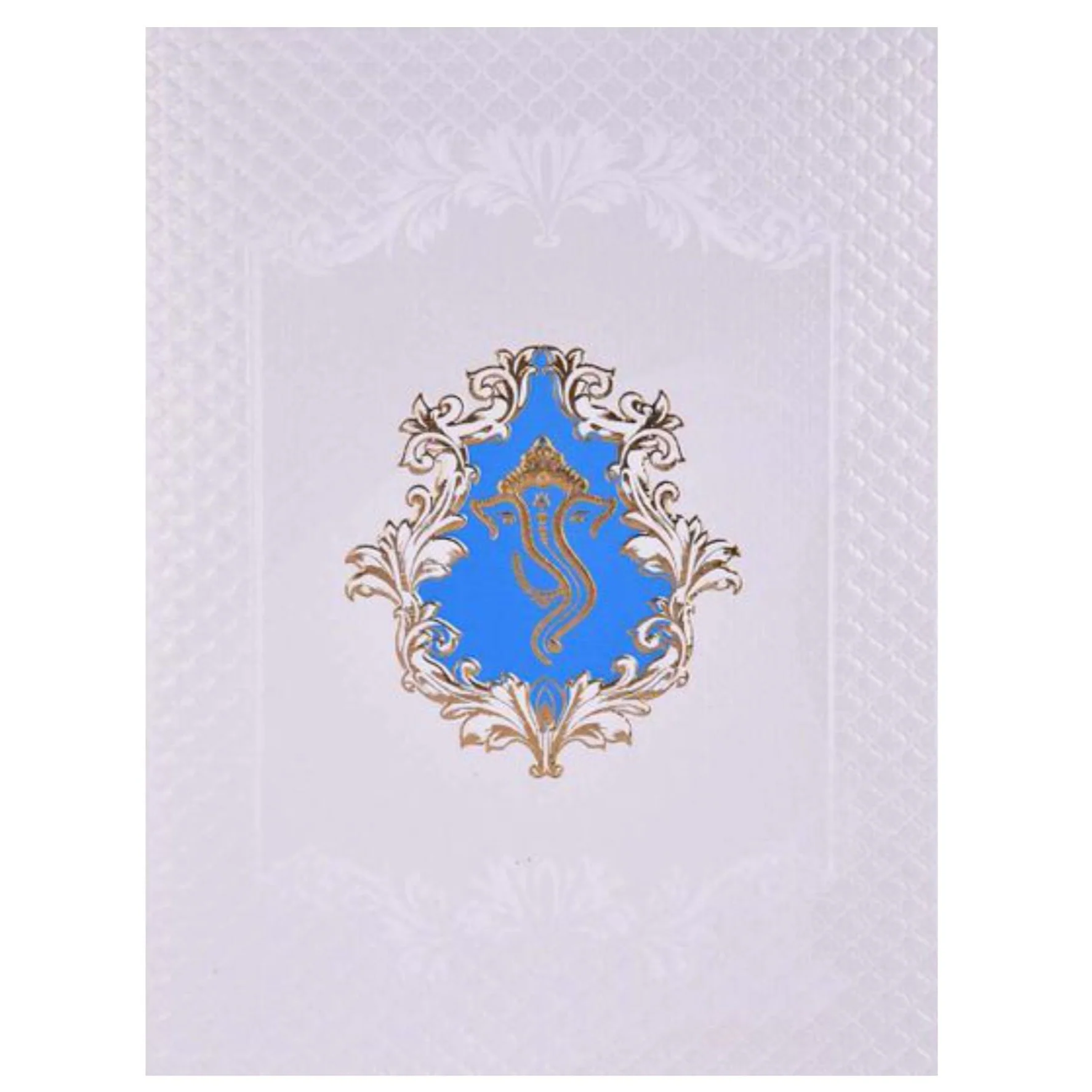 Awesome Ganesha With Blue Background Wedding Card - KNK4249 - Image 3