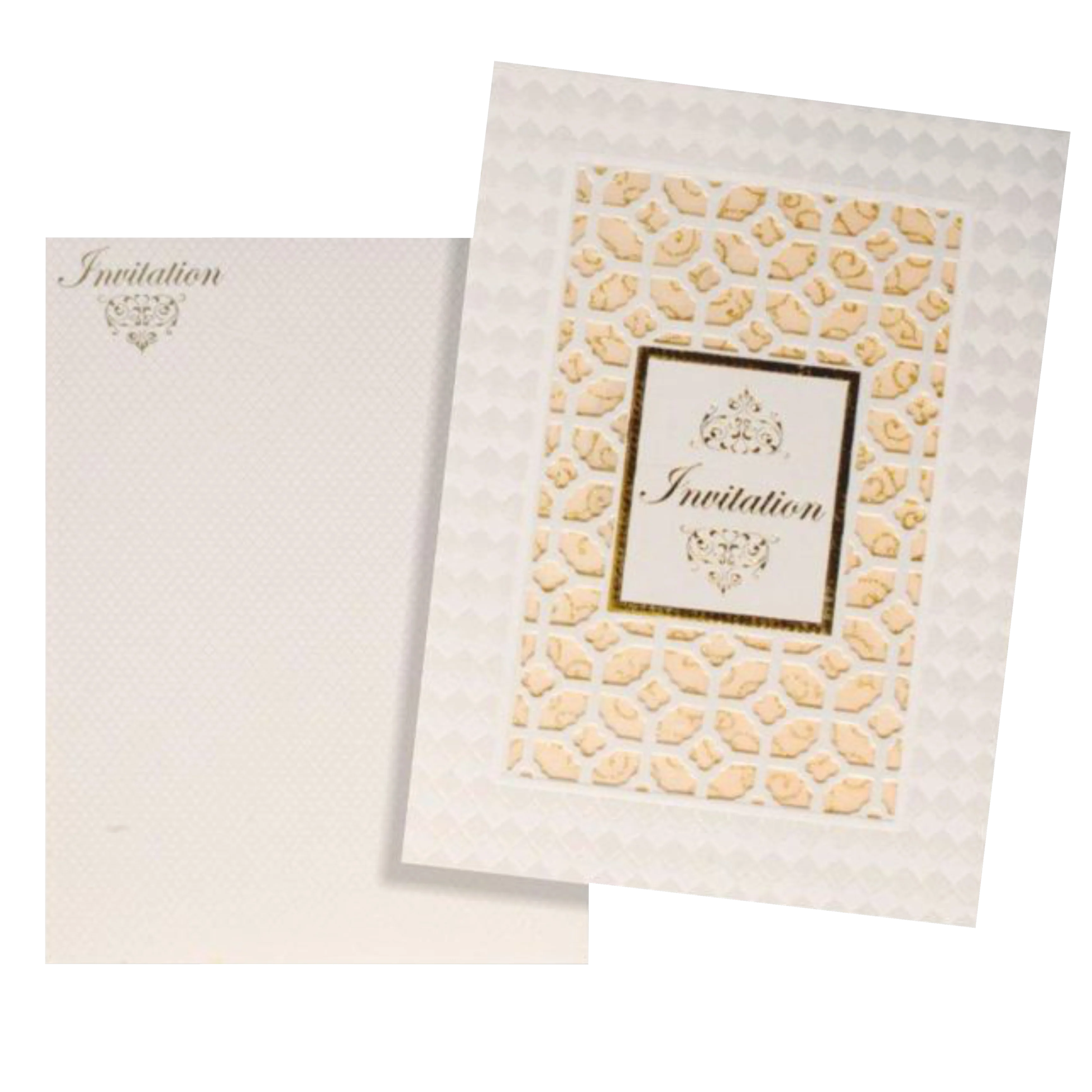 Awesome Laser Cut With Gold Foiling Box Type Wedding Card - KNK30702 - Image 2