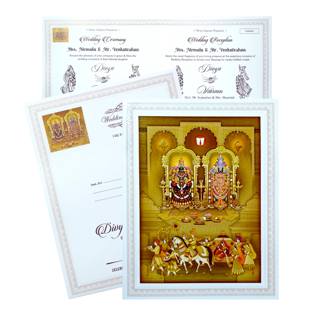 Balaji Padmavathi Invitation Card-KNKJ0028
