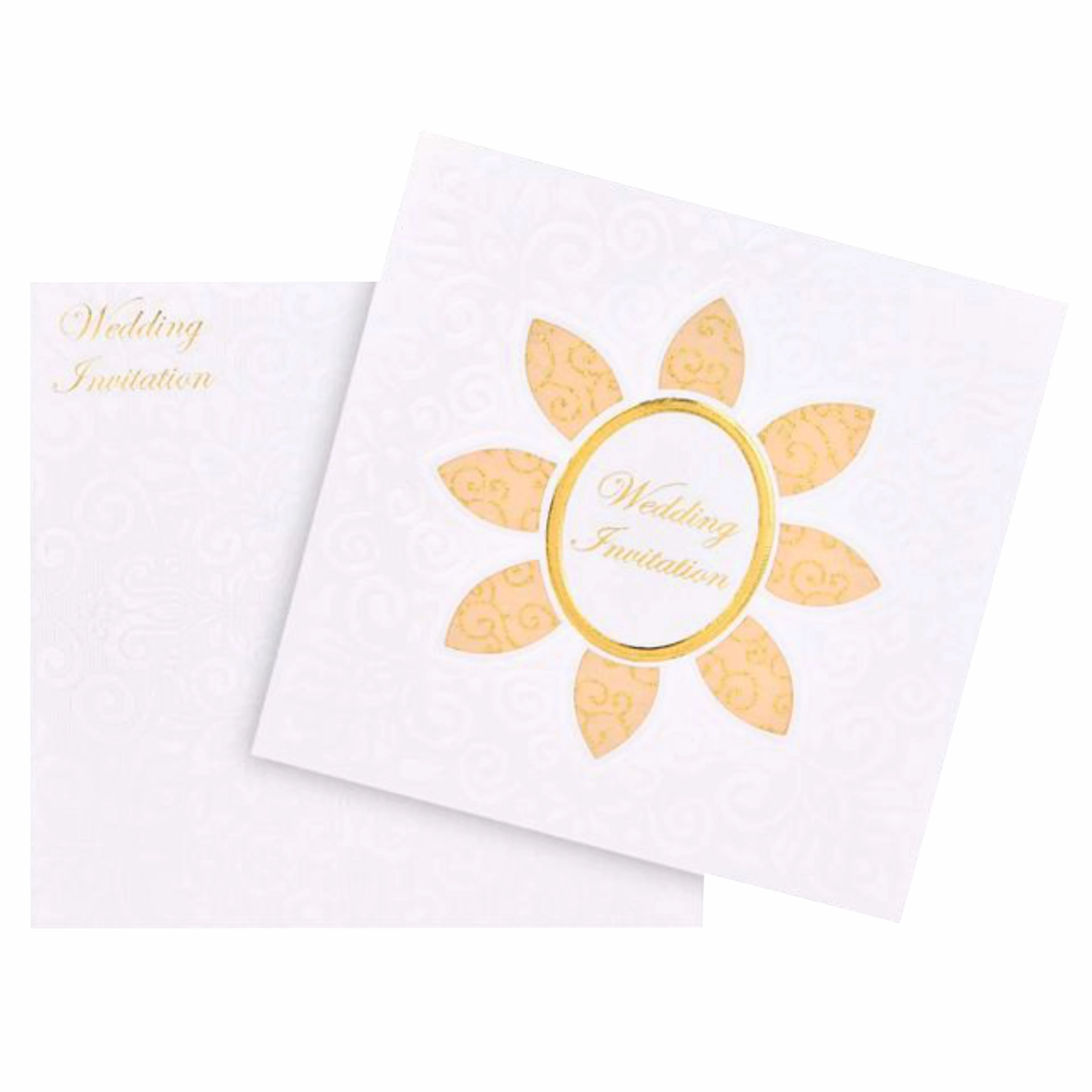 Beautiful Blossom Cut With White Shading Wedding Card - KNK30531 - Image 2