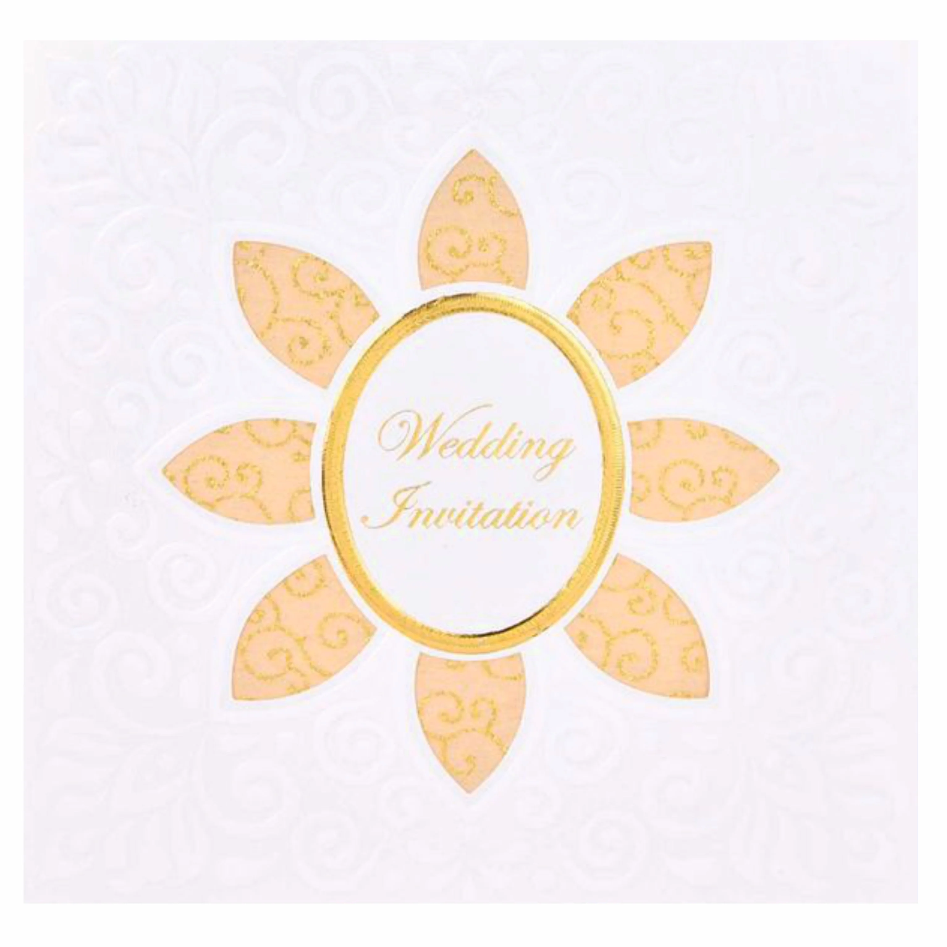 Beautiful Blossom Cut With White Shading Wedding Card - KNK30531 - Image 3