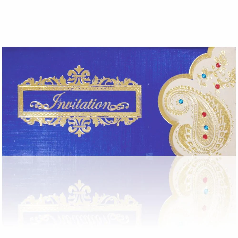 Beautiful Blue Shading Personal Wedding Card - KNKSP716 - Image 2