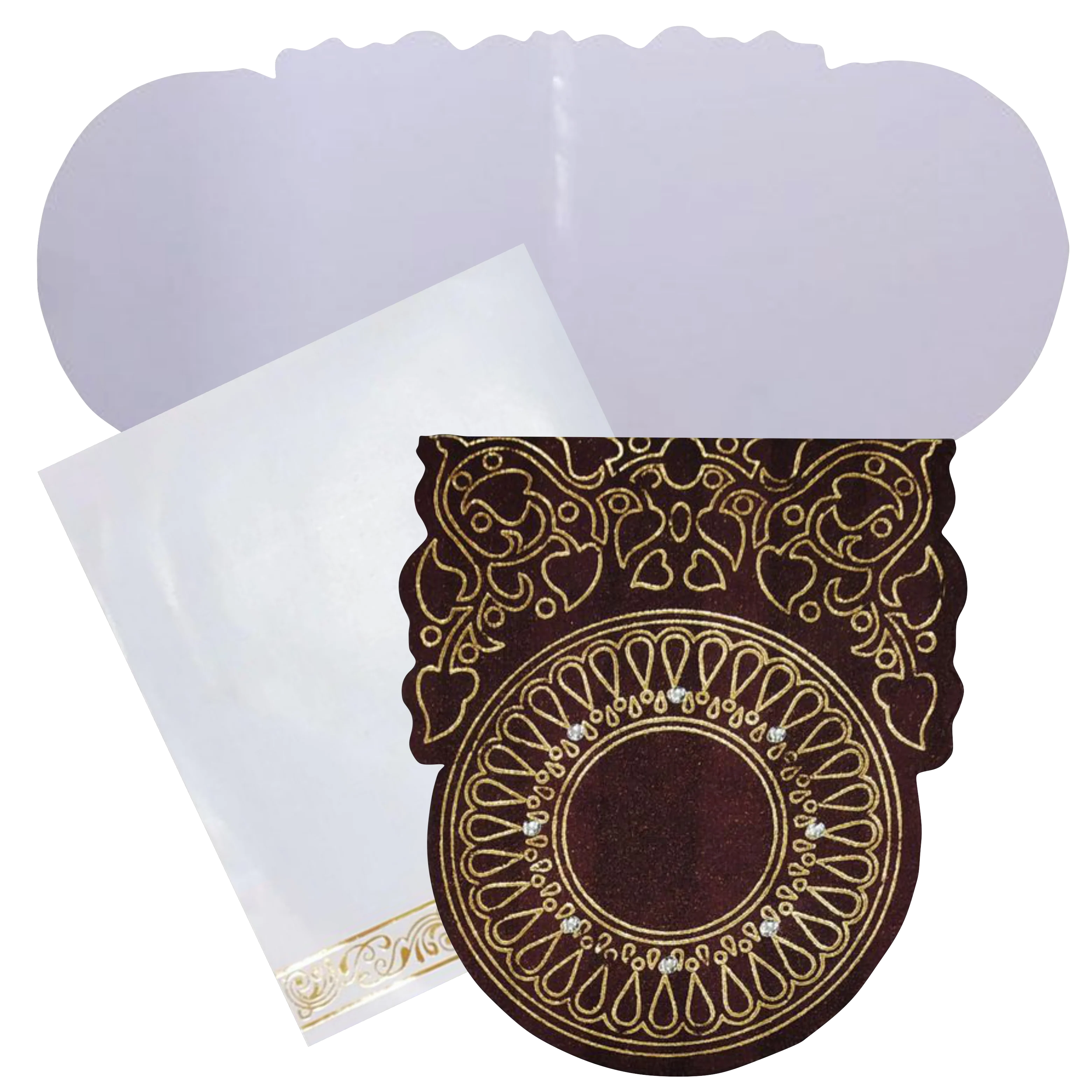 Beautiful Brown Shading Personal Wedding Card - KNK3238