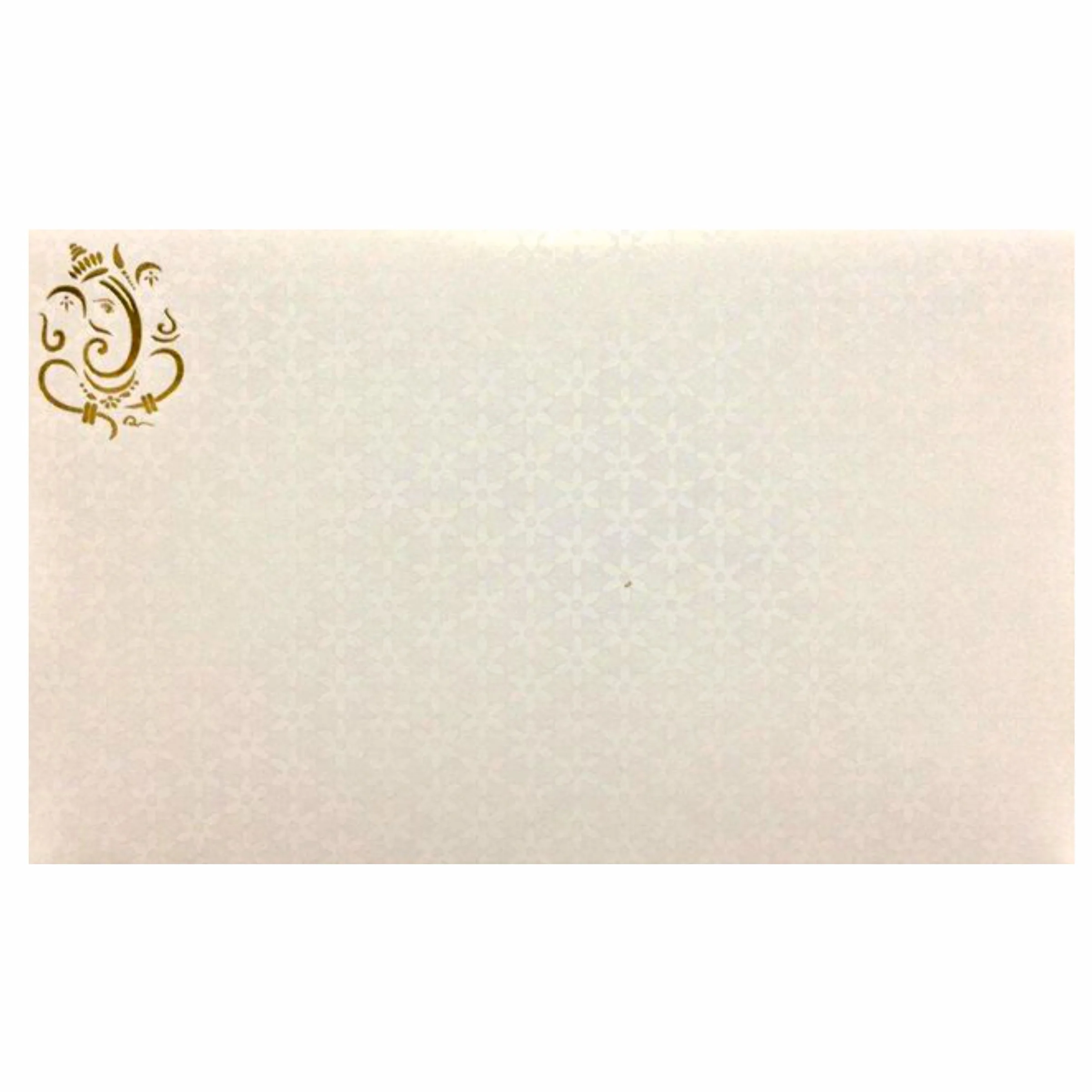 Gold Wolly Flower Ganesha Invitation Card-KNK30660 - Image 4