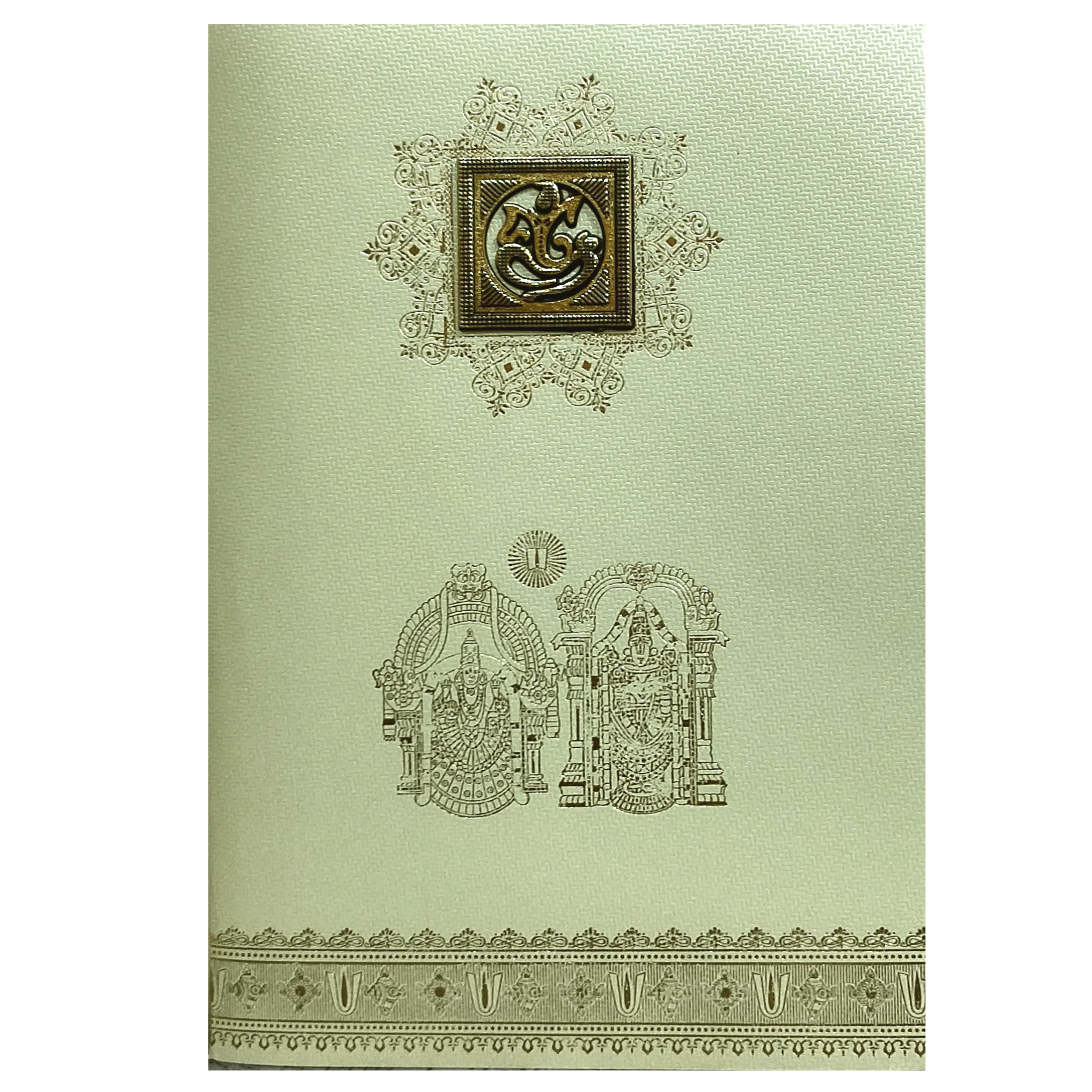 Green Floral Indian Wedding Card-KNKTGN022 - Image 3