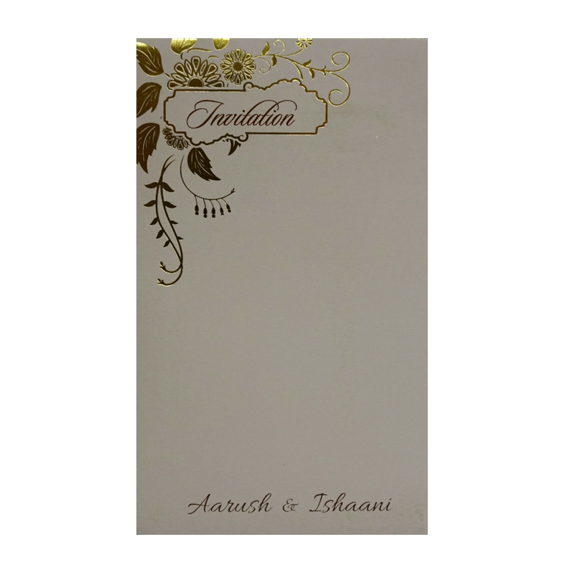 Beige Floral Single Card-KRCS7182 - Image 3