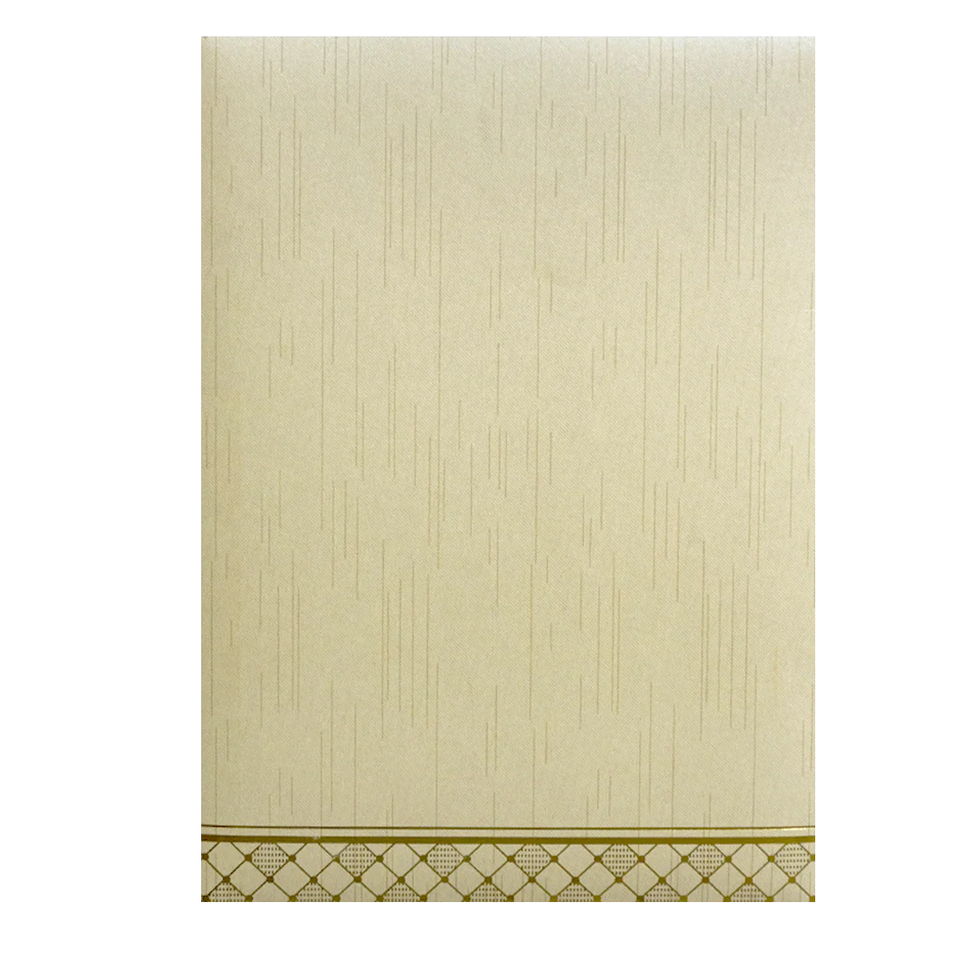 Beige Shiny Door Style Wedding Card-KNKR040C - Image 4