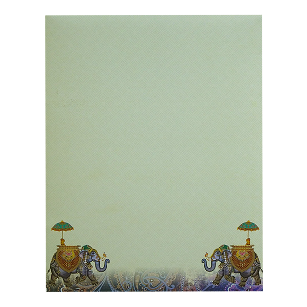 Beige Traditional Wedding Card-KNKJ1138 - Image 4