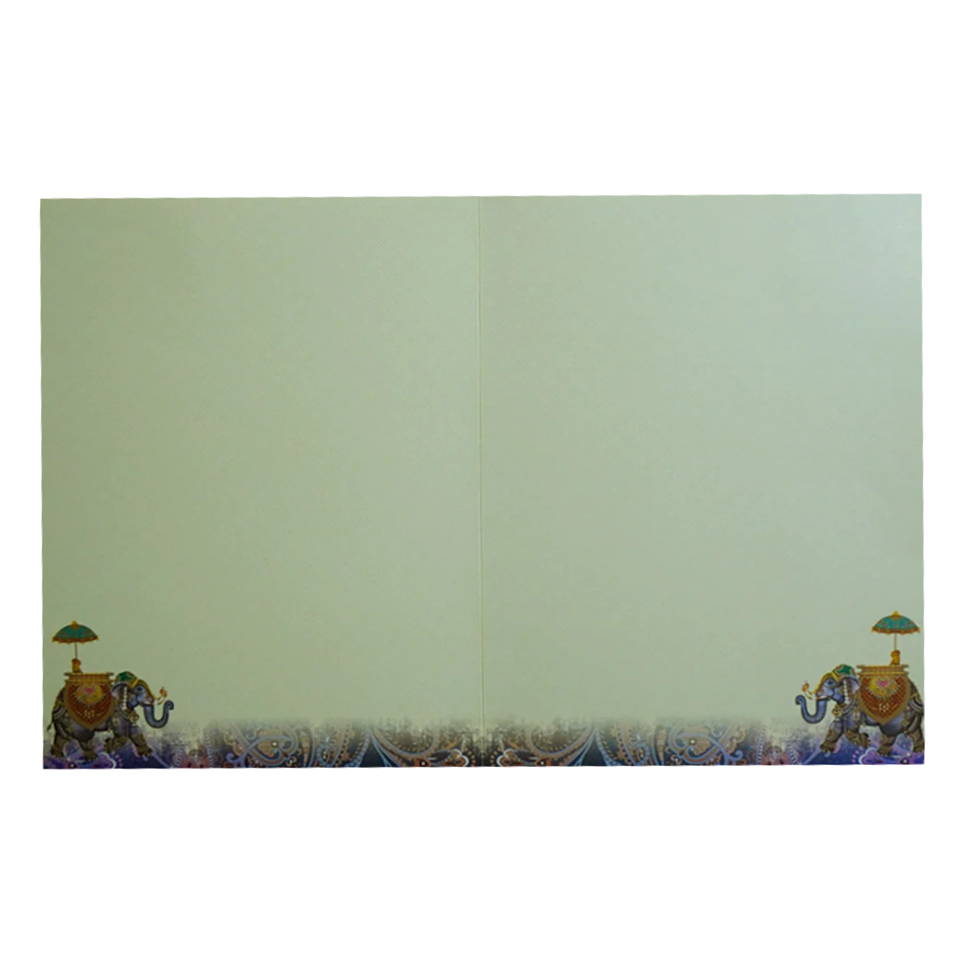 Beige Traditional Wedding Card-KNKJ1138 - Image 5