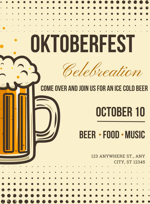 Beige Beer Oktoberfest Invitation-AAOKT001 - Image 2