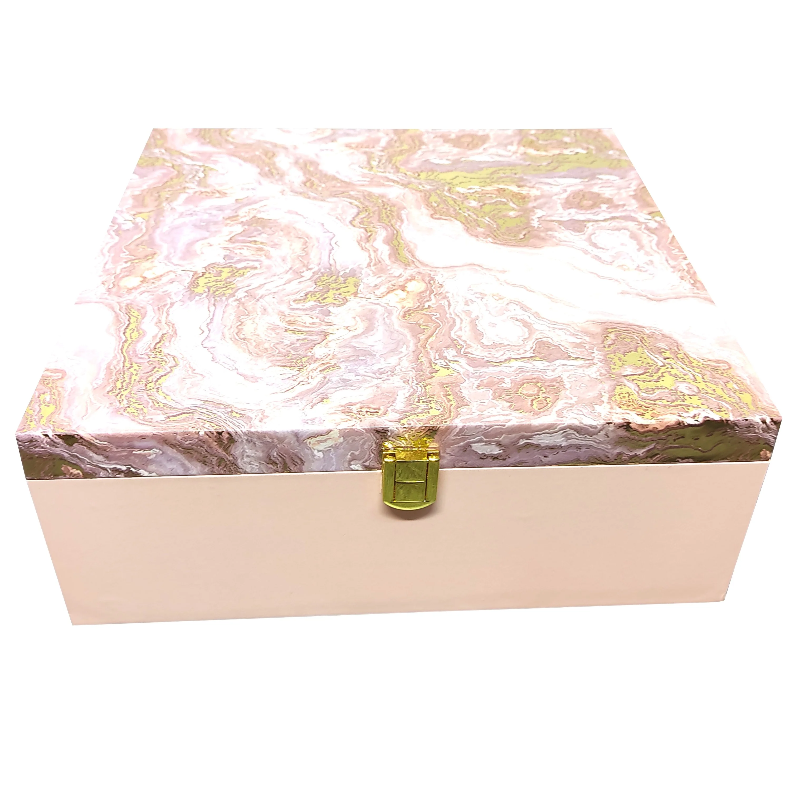 Beige Square Box Invitation-KBX0502 - Image 3