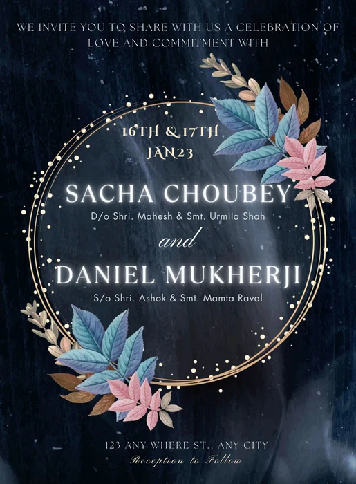 Black Love Bengali Wedding Invitations-AABWI016 - Image 2