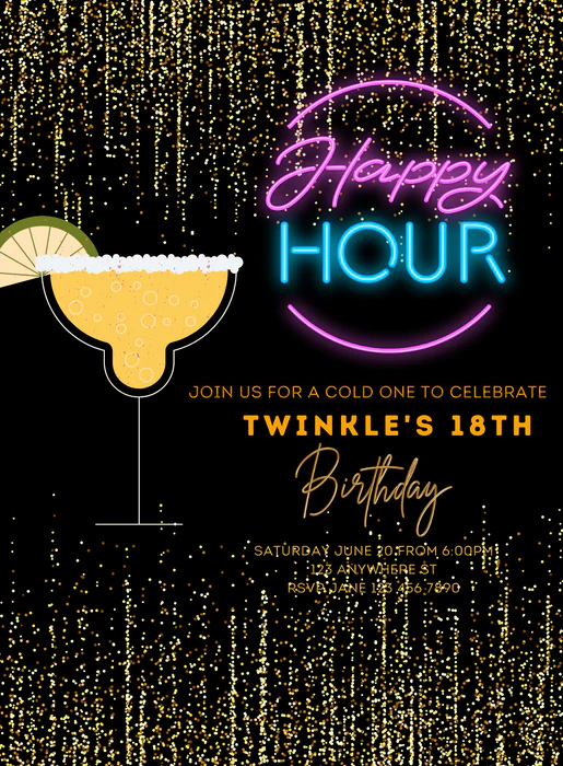 Black Margarita Happy Hour-AAHPP005 - Image 2