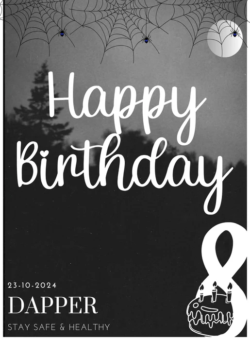 Black Web Birthday cards for him-AABCH005 - Image 2