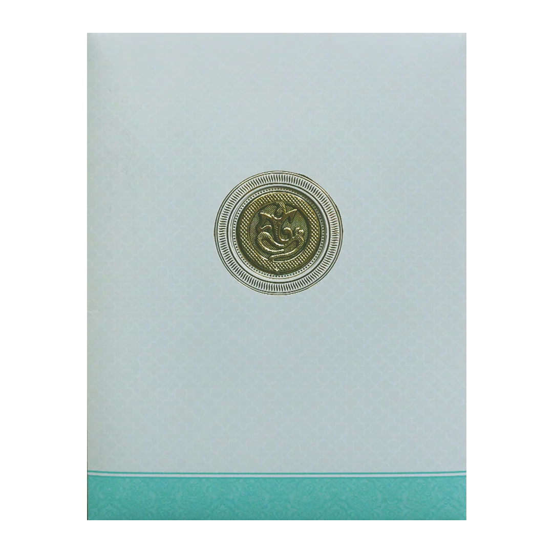 Blue and White Mandela Wedding Card-KNK7080B - Image 4