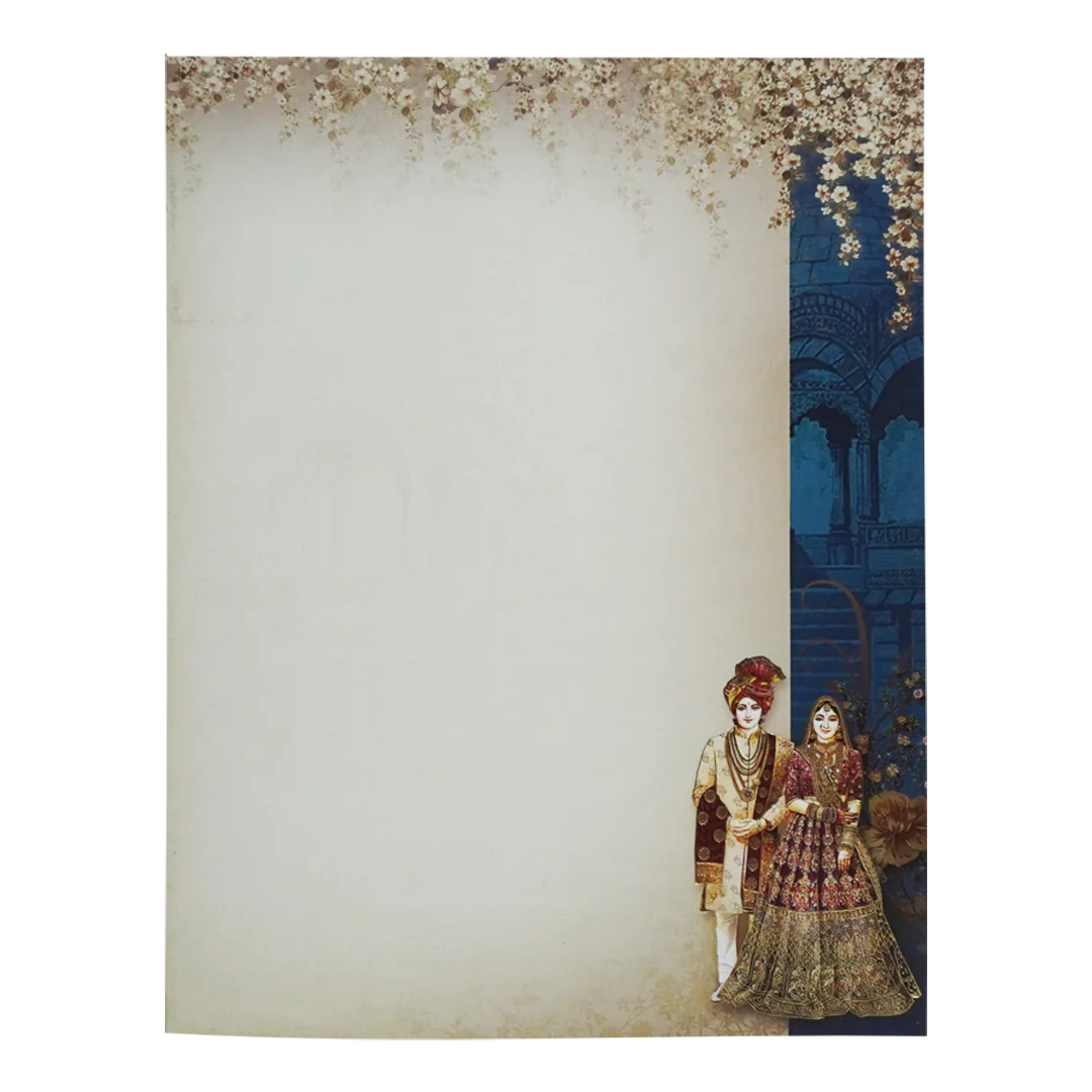 Blue Door Bride Groom Wedding Card Design-KAC05190 - Image 4
