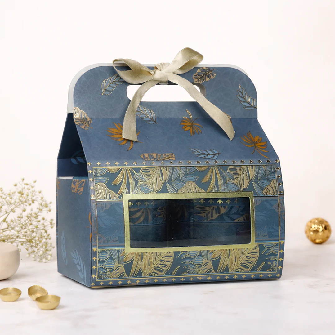Blue Floral Leaf Return Gift Hamper-GNBT9501 - Image 3