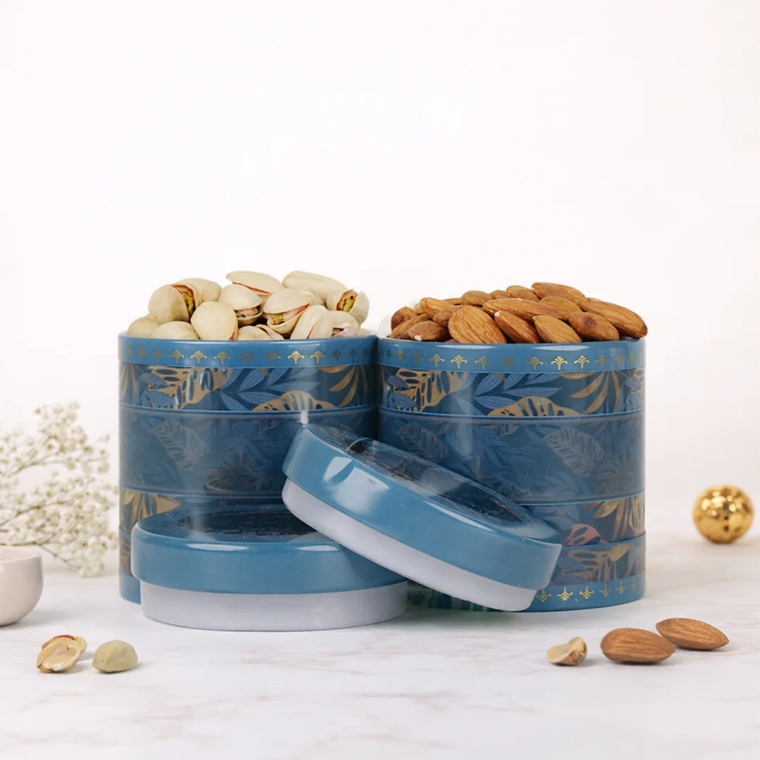 Blue Floral Leaf Return Gift Hamper-GNBT9501 - Image 4