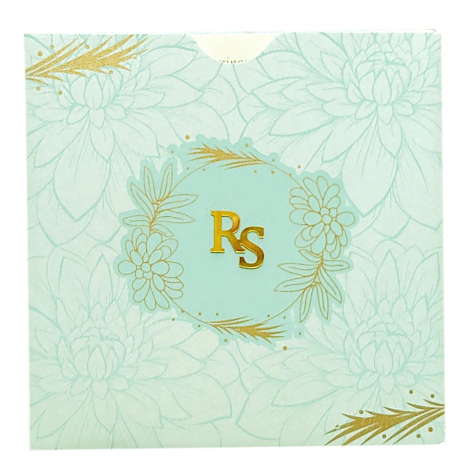 Blue Floral Nameplate Invitation Card-KRC29501 - Image 3
