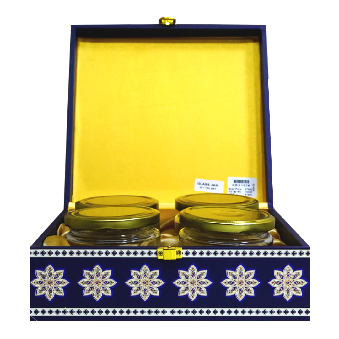 Blue Mandala Jar Box Invitation-KBX1306