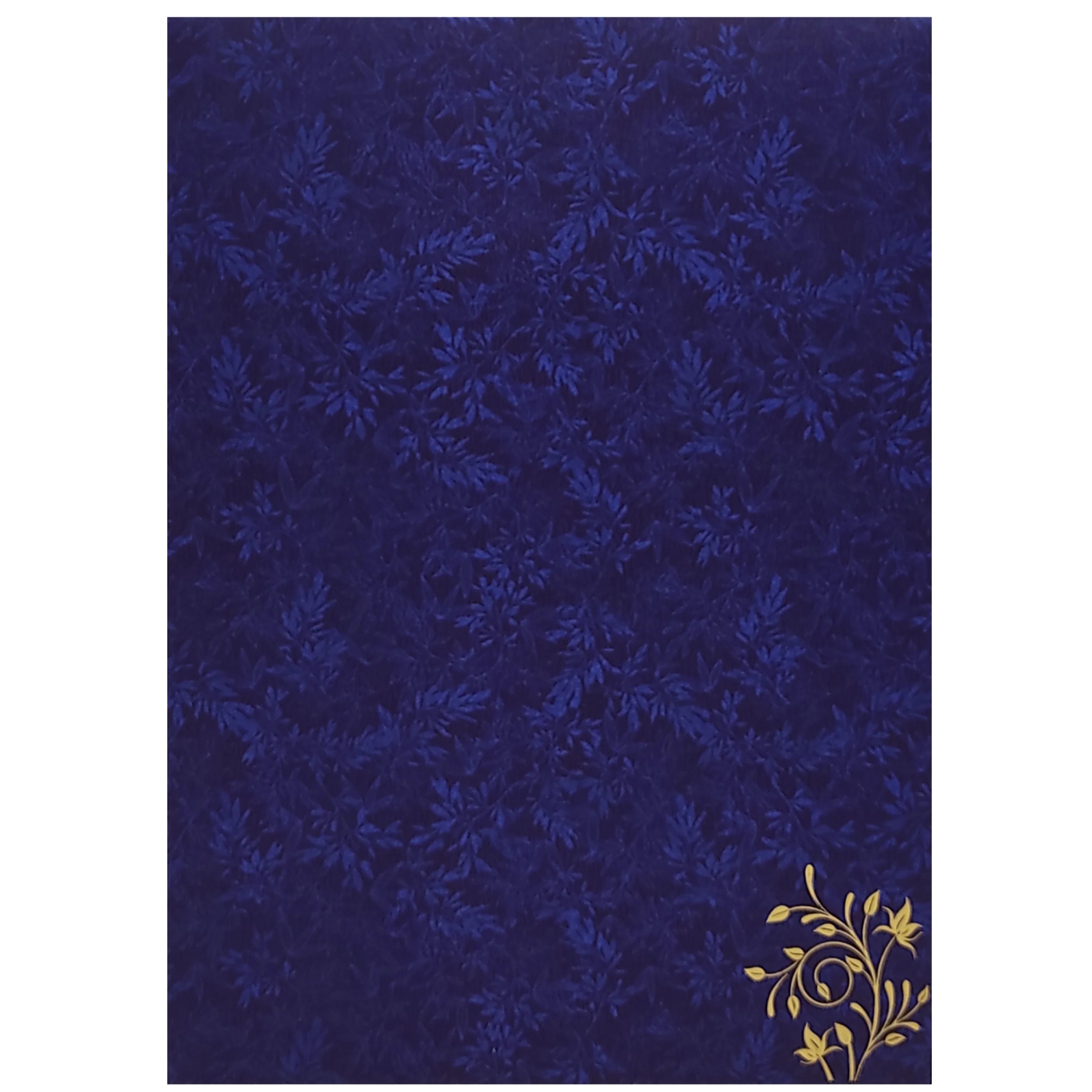 Blue Metallic Floral Background With Embossed Ganesha Sticker-KNCM32BM - Image 4