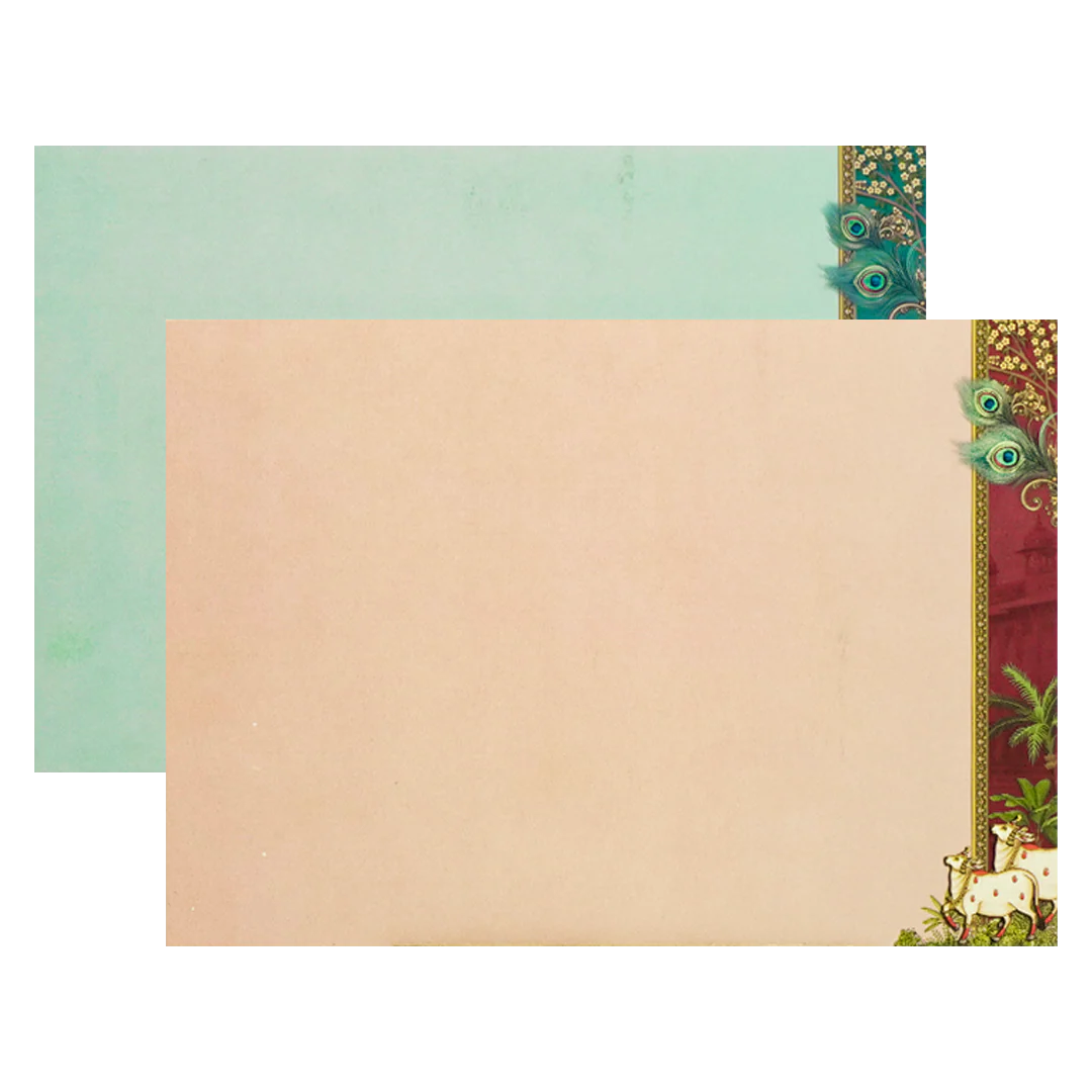 Blue Padded Floral God Wedding Card-KAK01740 - Image 5