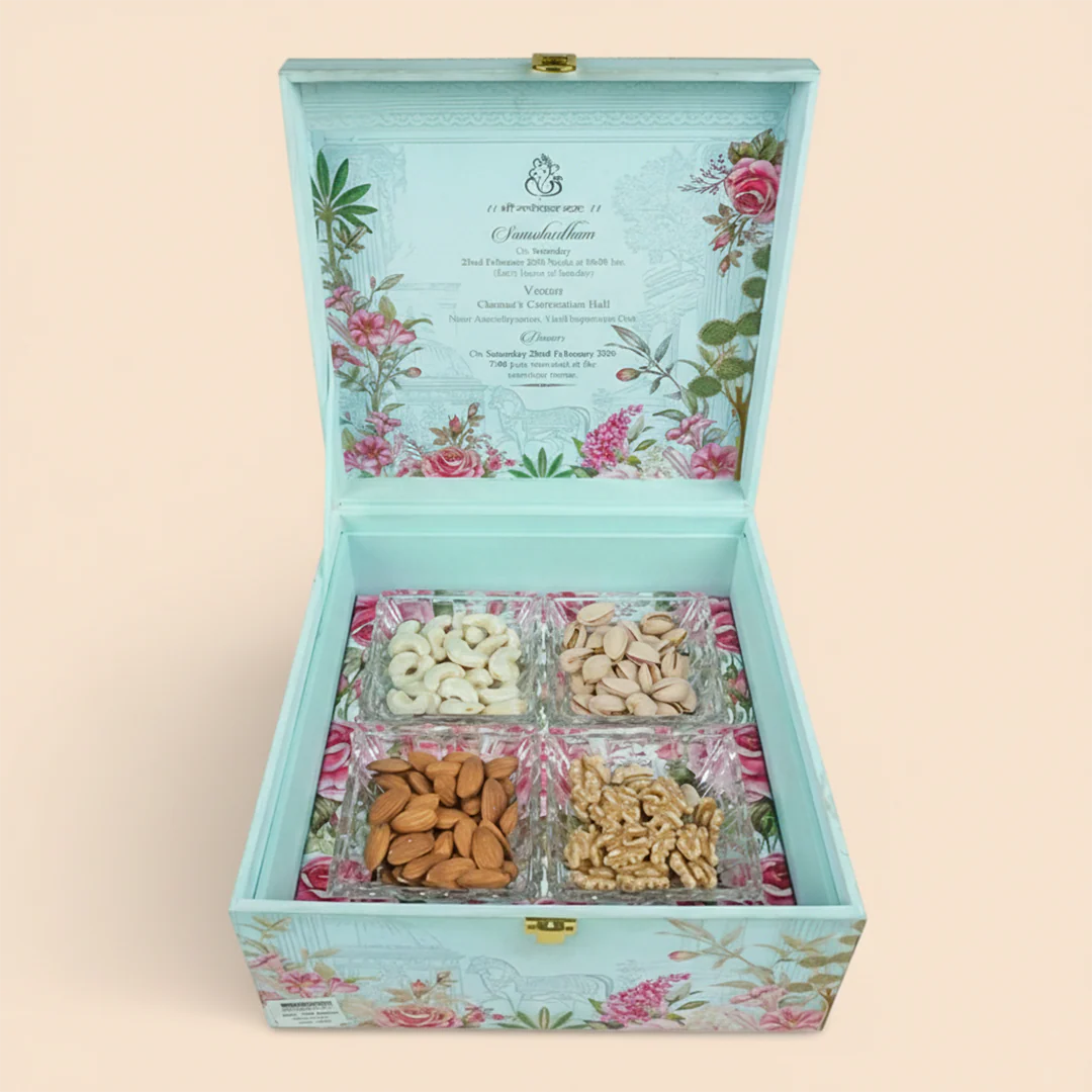Blue Pink Floral Luxury Invitation Box-KNLW202531 - Image 3