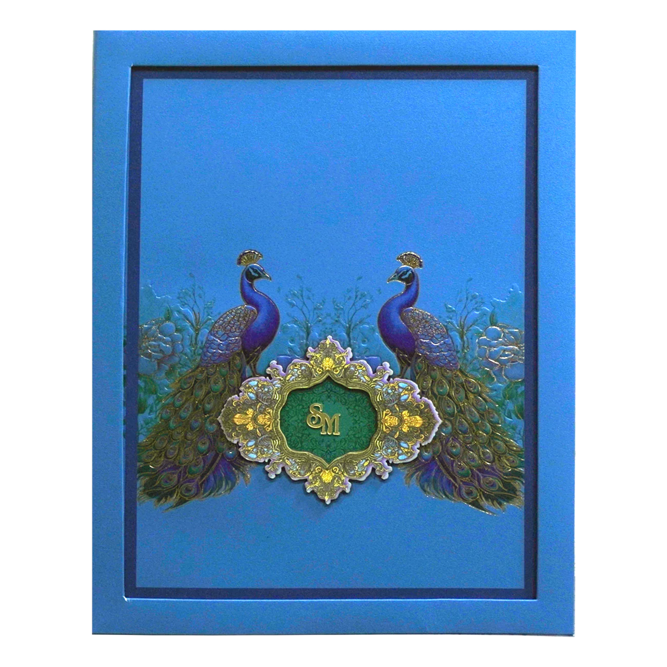 Blue Premium Padded Marriage Invitation-KPR24420 - Image 3