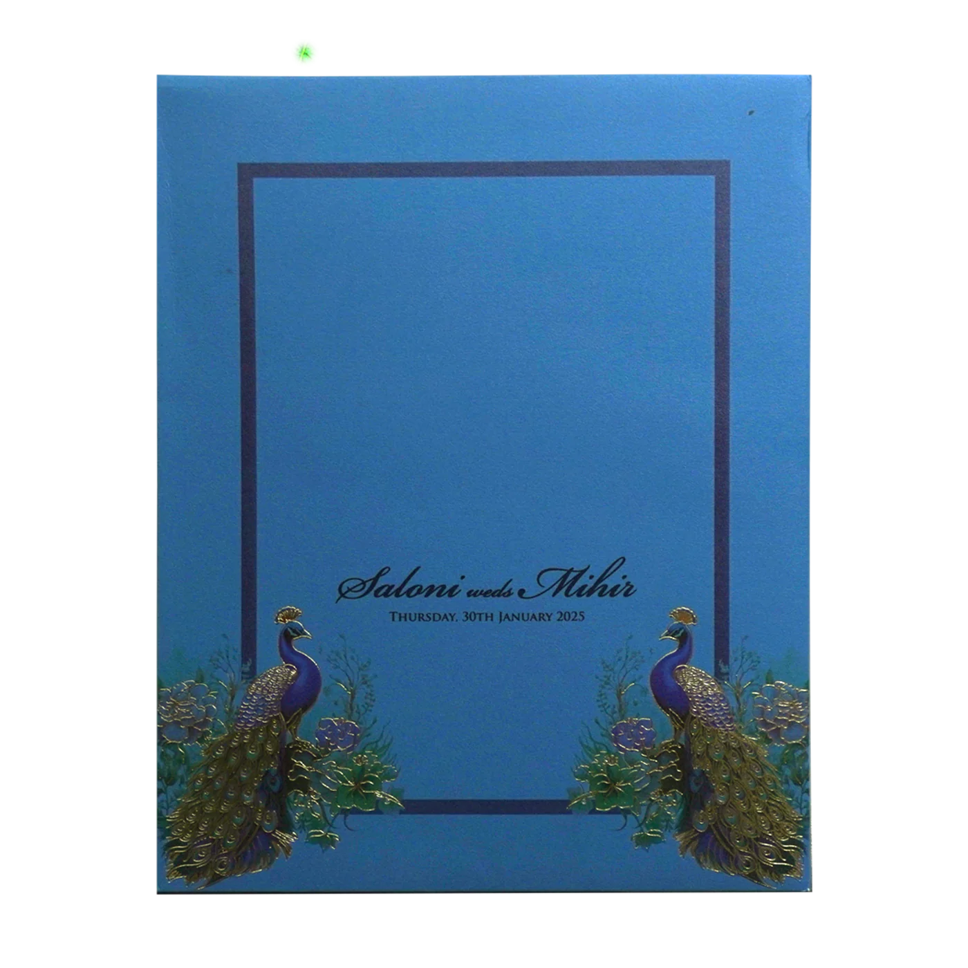 Blue Premium Padded Marriage Invitation-KPR24420 - Image 4