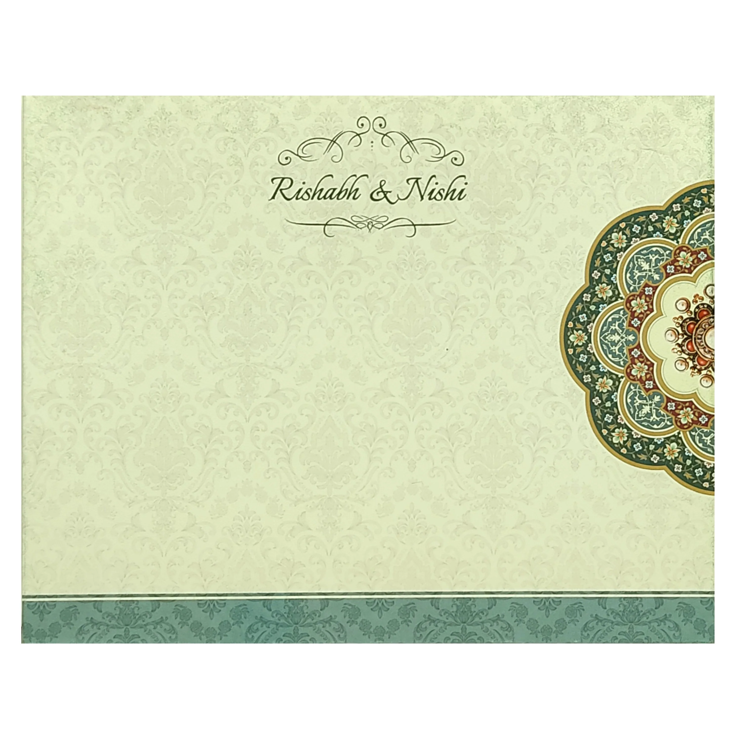 Blue White Door Invitation Card-KRC29970 - Image 4
