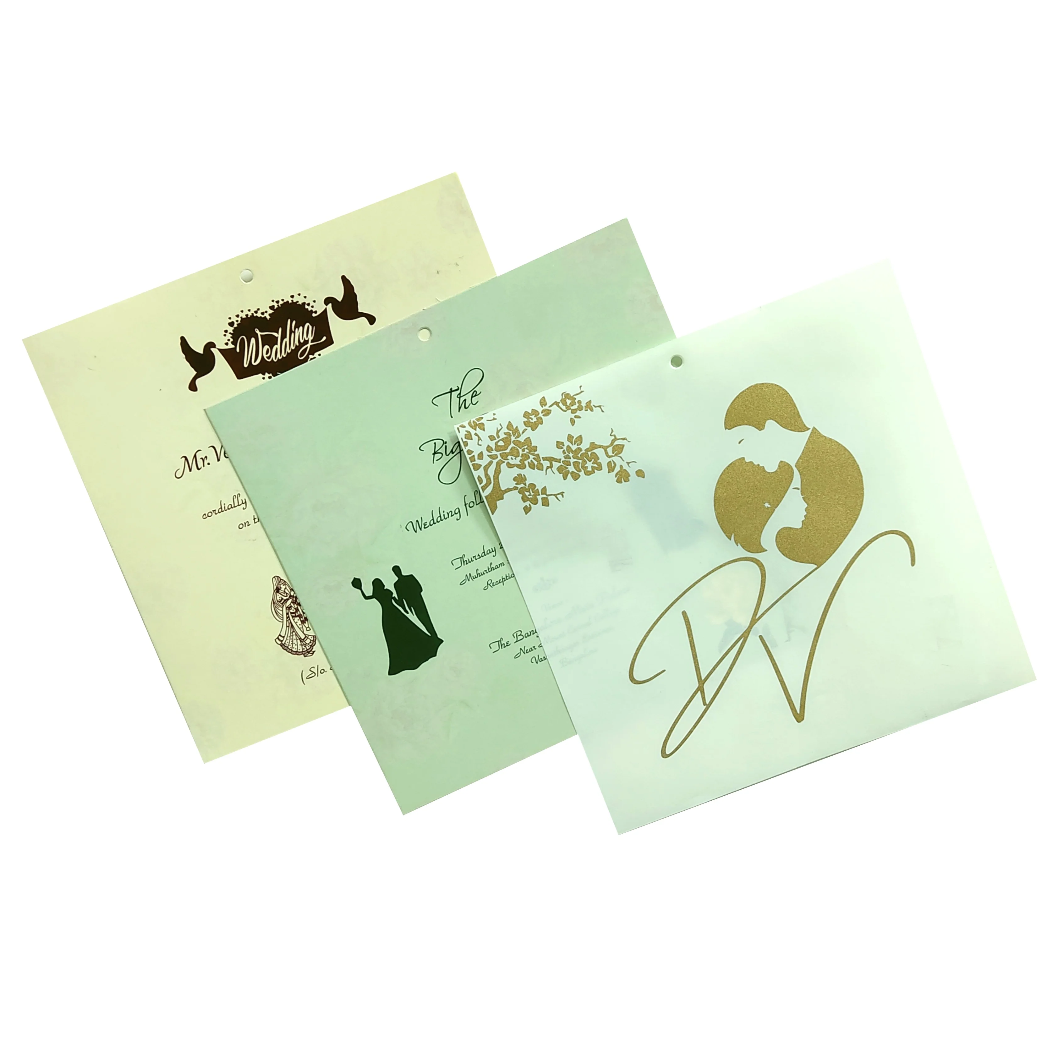 Blue White Floral MDF Invitation Card-KNPL5803 - Image 5