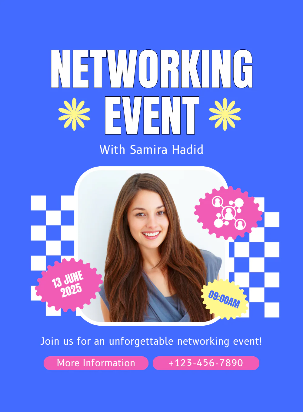 Blue Girl Networking Invitation-AANEG001