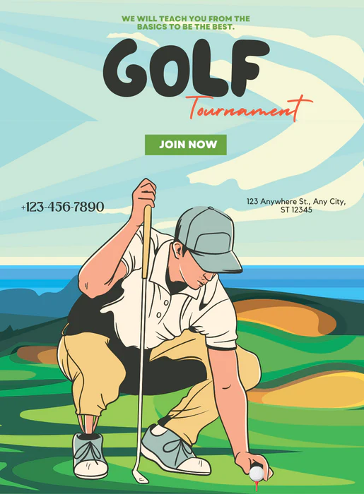 Blue Sky golf Invitation-AAGLF007 - Image 2