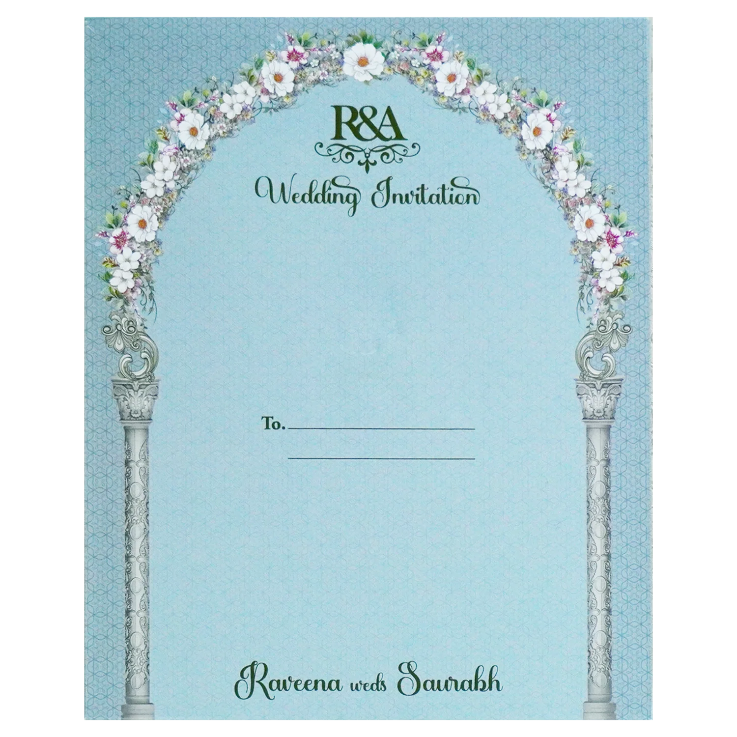 Bluish Grey Tracing Sheet Invitation-KSI12070 - Image 4