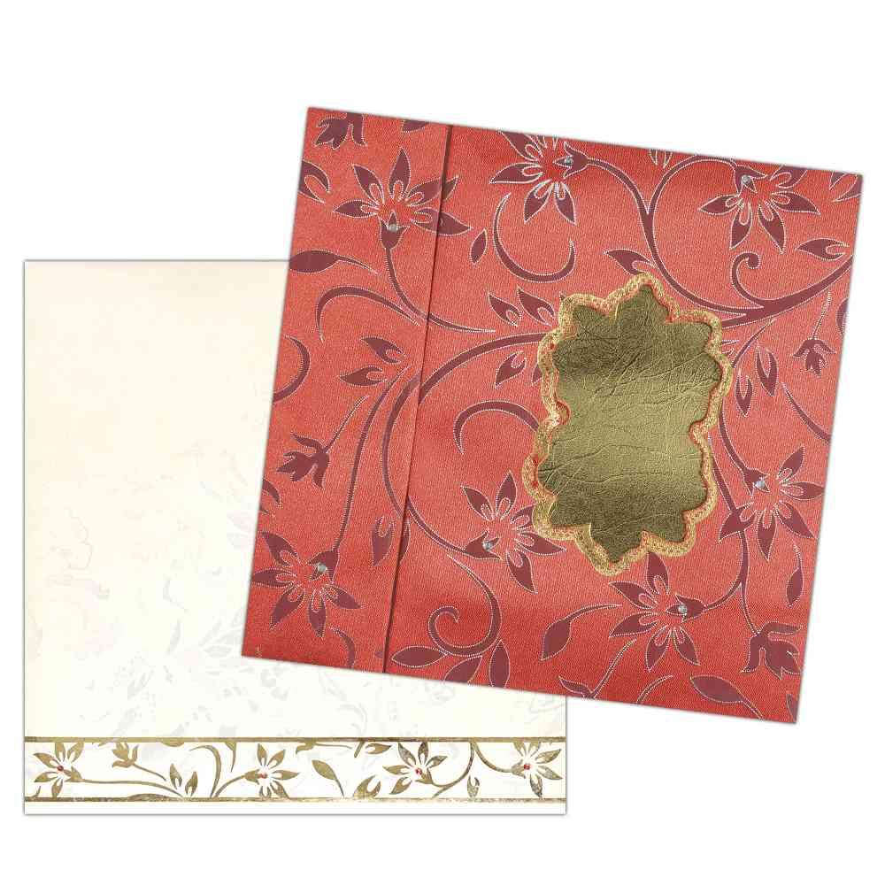 Book Style Interfaith Wedding Invitation Card -KNK1344