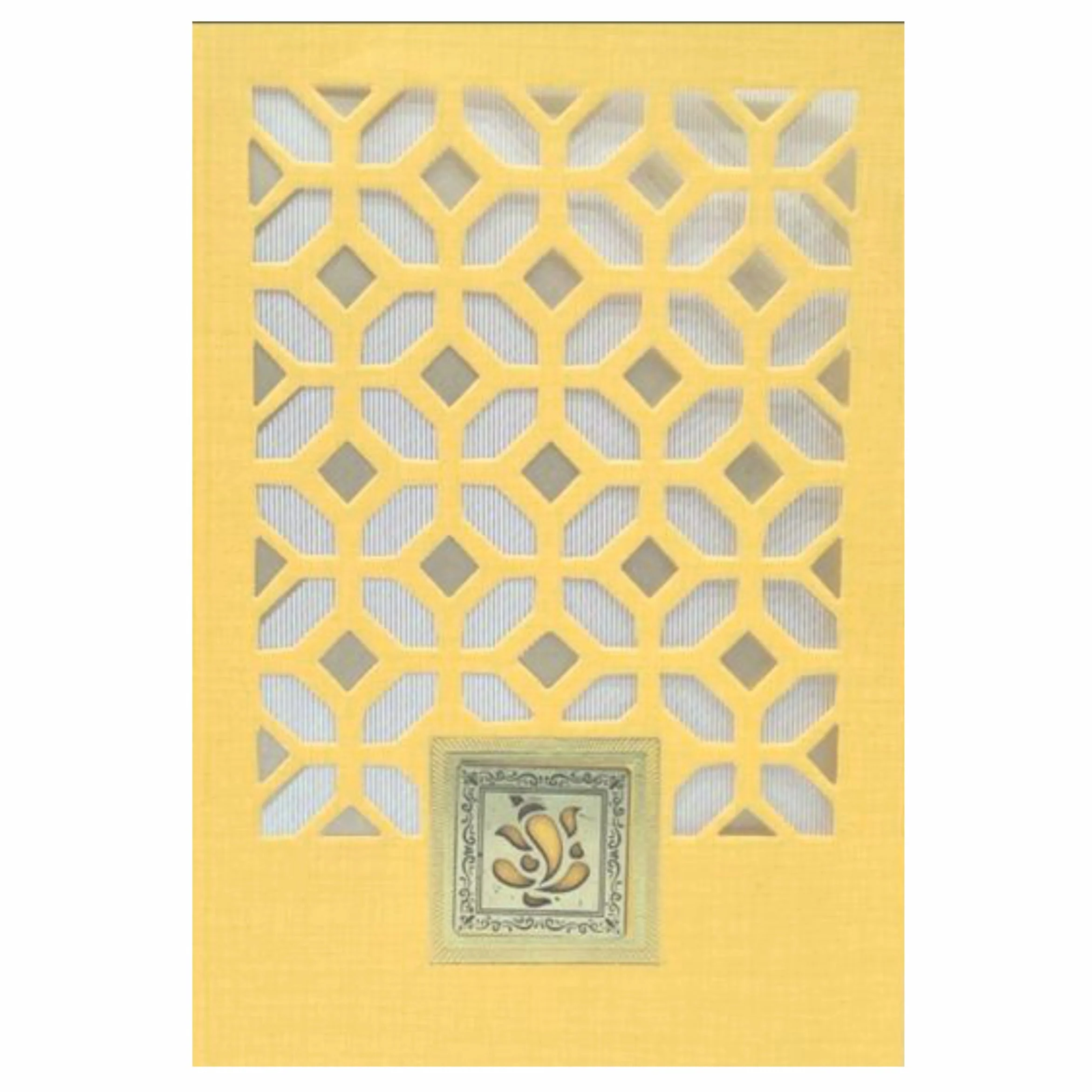 Bright Orange Shading With Ganesha Theme Bag Type Wedding Card-KNCA203O - Image 3