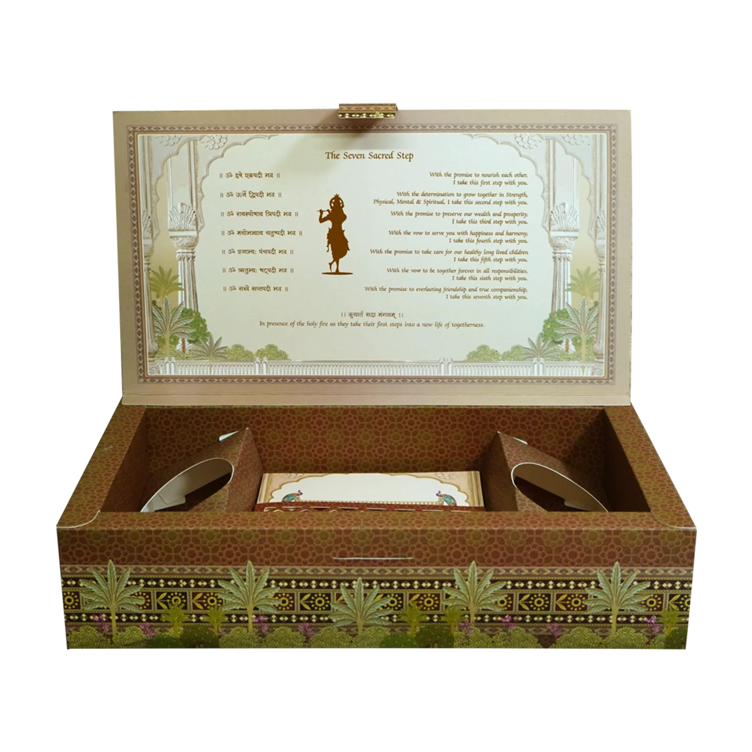 Brown Arch Peacock Box Invitation-KRC30800 - Image 4