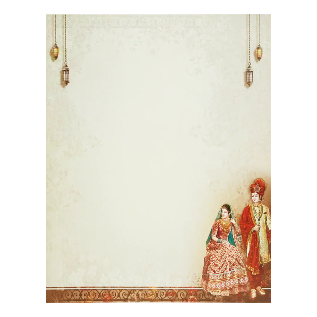 Brown Bride And Groom Wedding Card-KAC05070 - Image 4