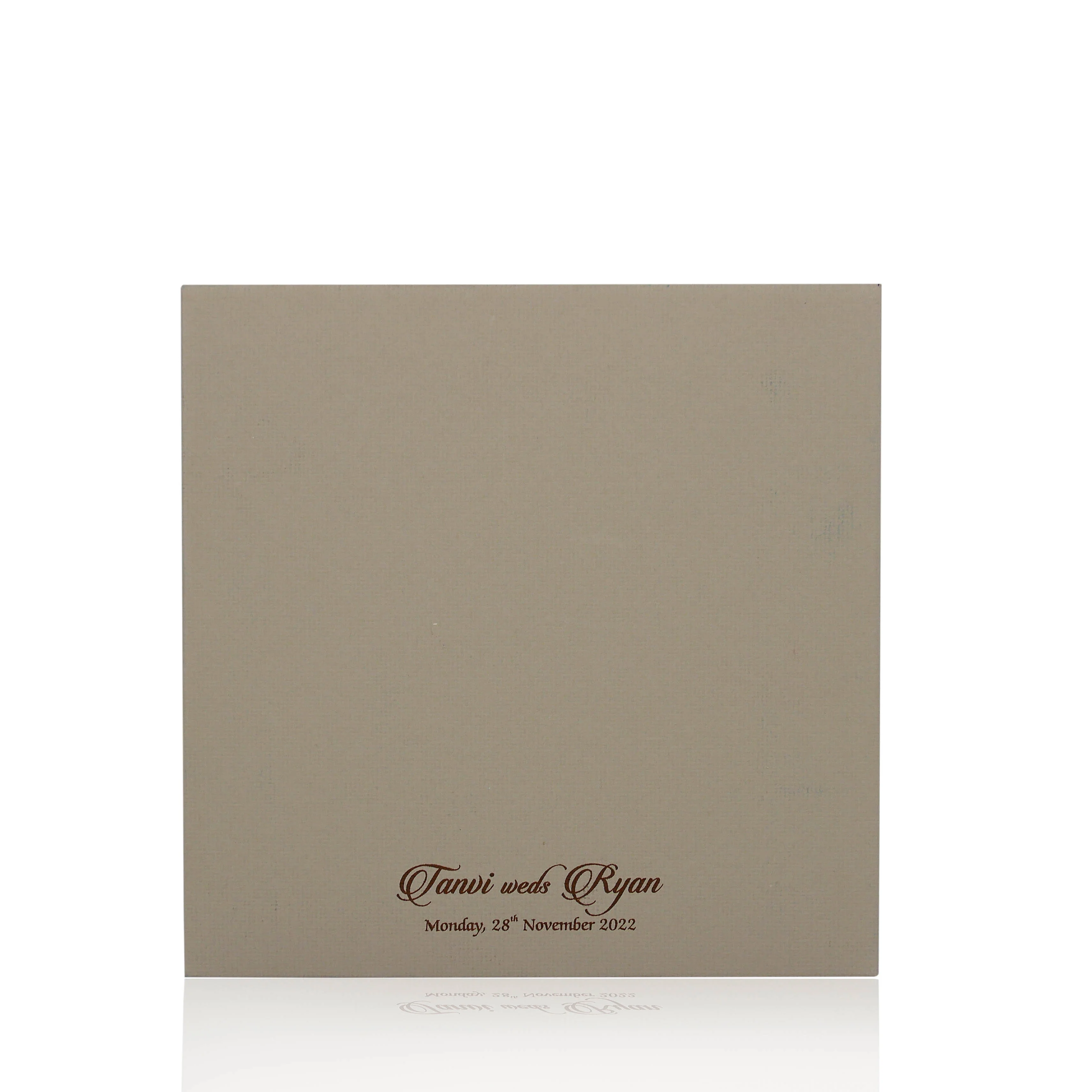 Brown embossed design padded card-KPR08450 - Image 4