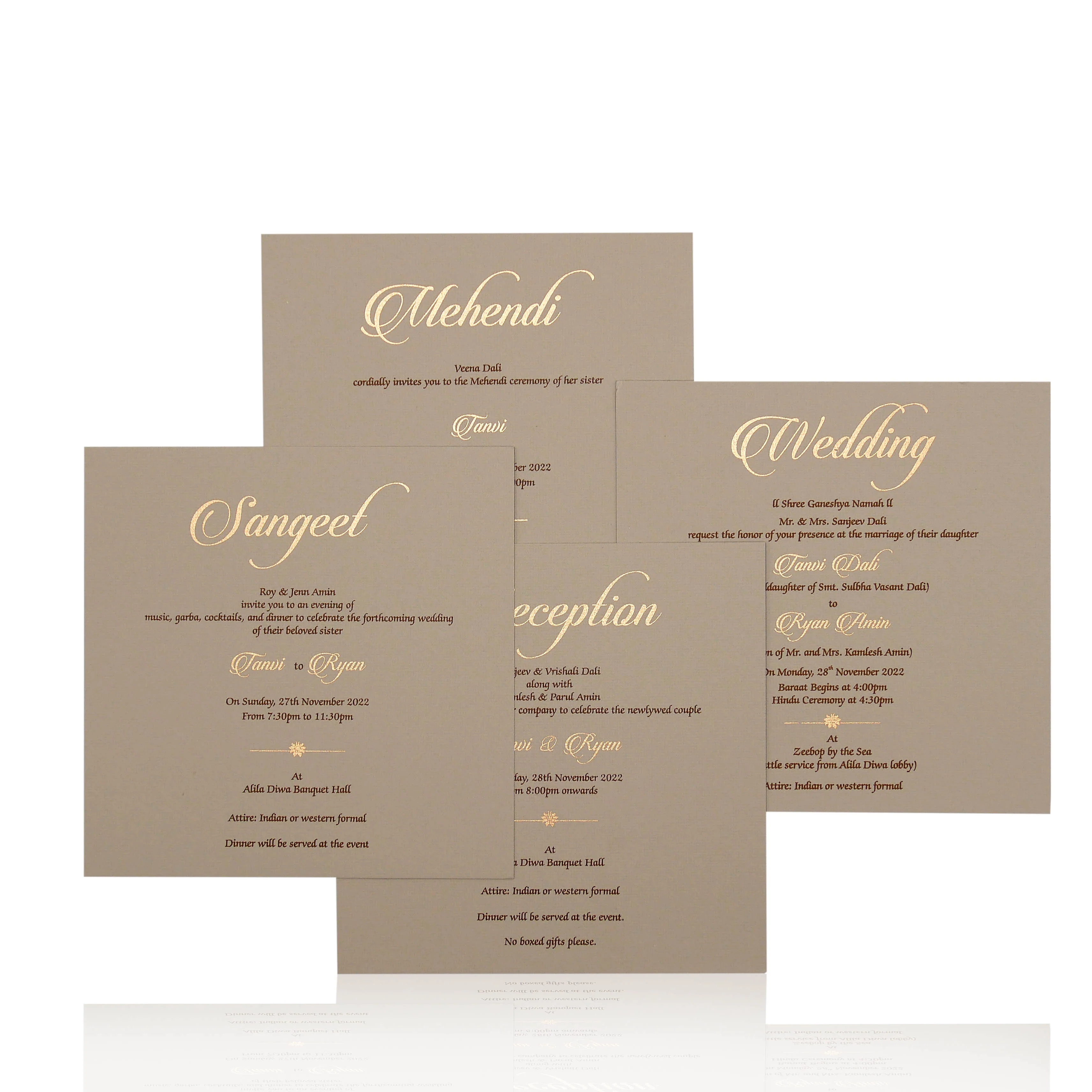 Brown embossed design padded card-KPR08450 - Image 5